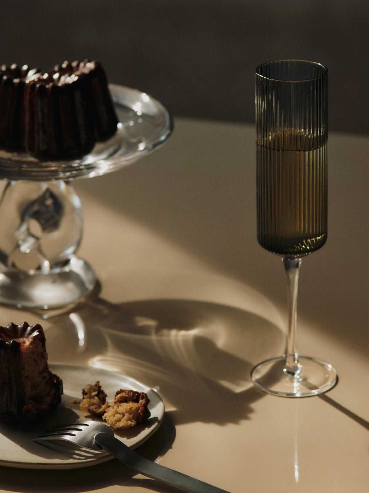 Ferm Living Set of 2 Ripple Champagne Flutes | Lifestory