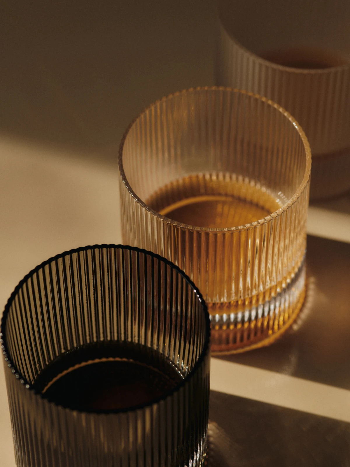 Ferm Living Set of 2 Ripple Tumbler Glasses | Lifestory