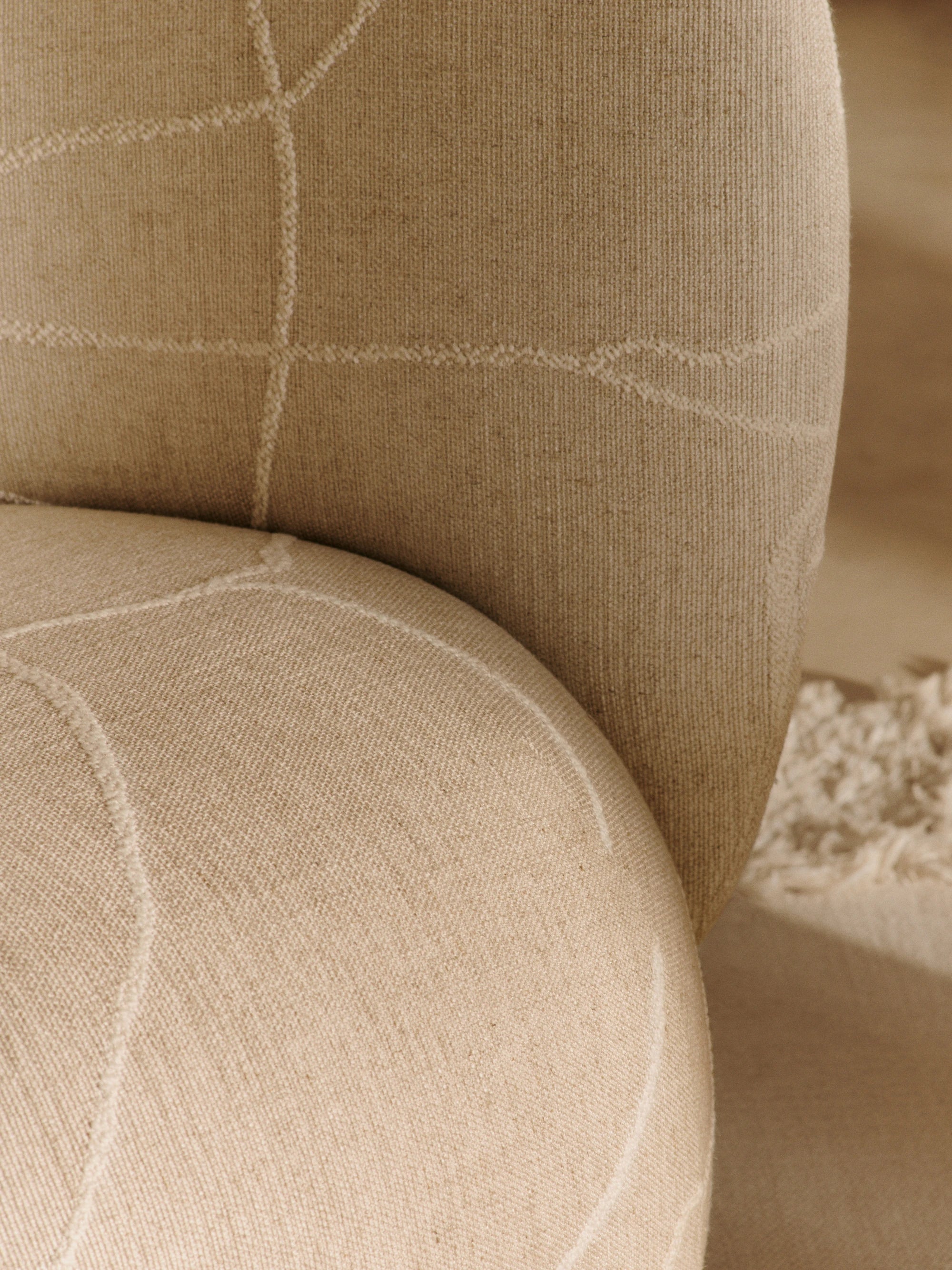 Ferm Living Rico Lounge Chair in utzon-Can Lis fabric