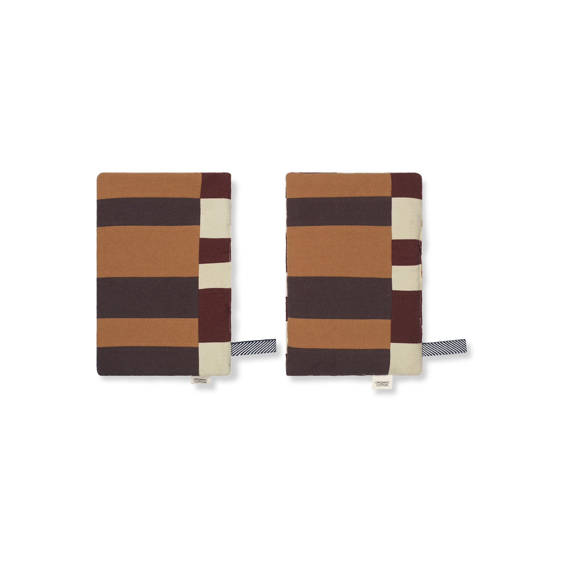 Ferm Living 'Section' Pot Holder Set of 2 in Patchwork Cotton - Lifestory