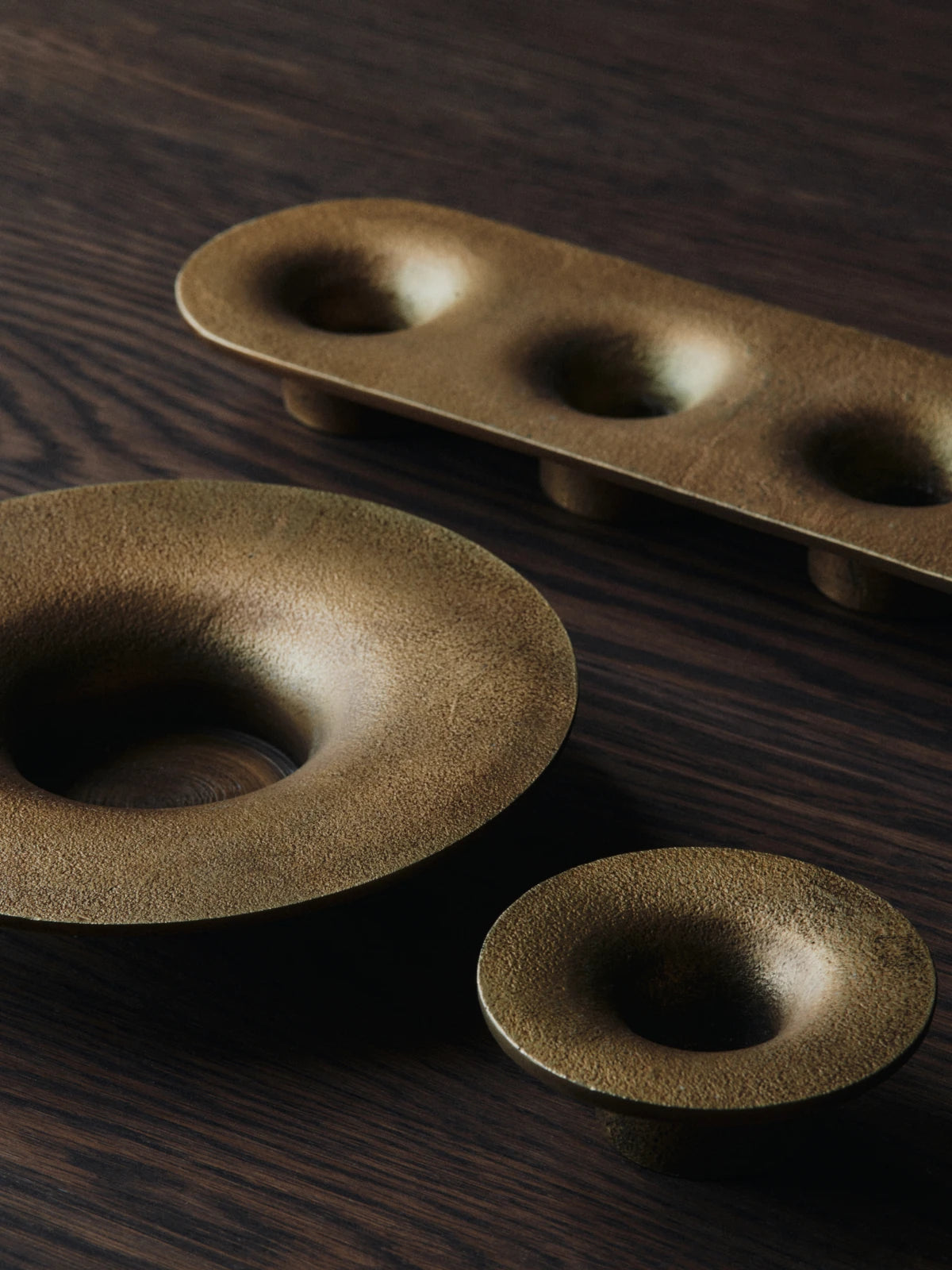 Ferm Living Soothe Candle Holder Family - Brass Finish | Lifestory