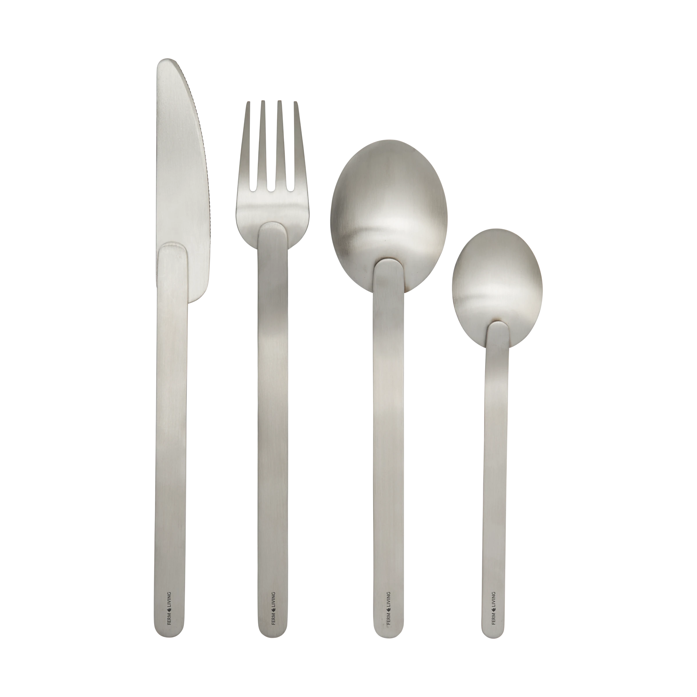 Ferm Living Brushed Stainless Steel Stelo Cutlery - Set of 4
