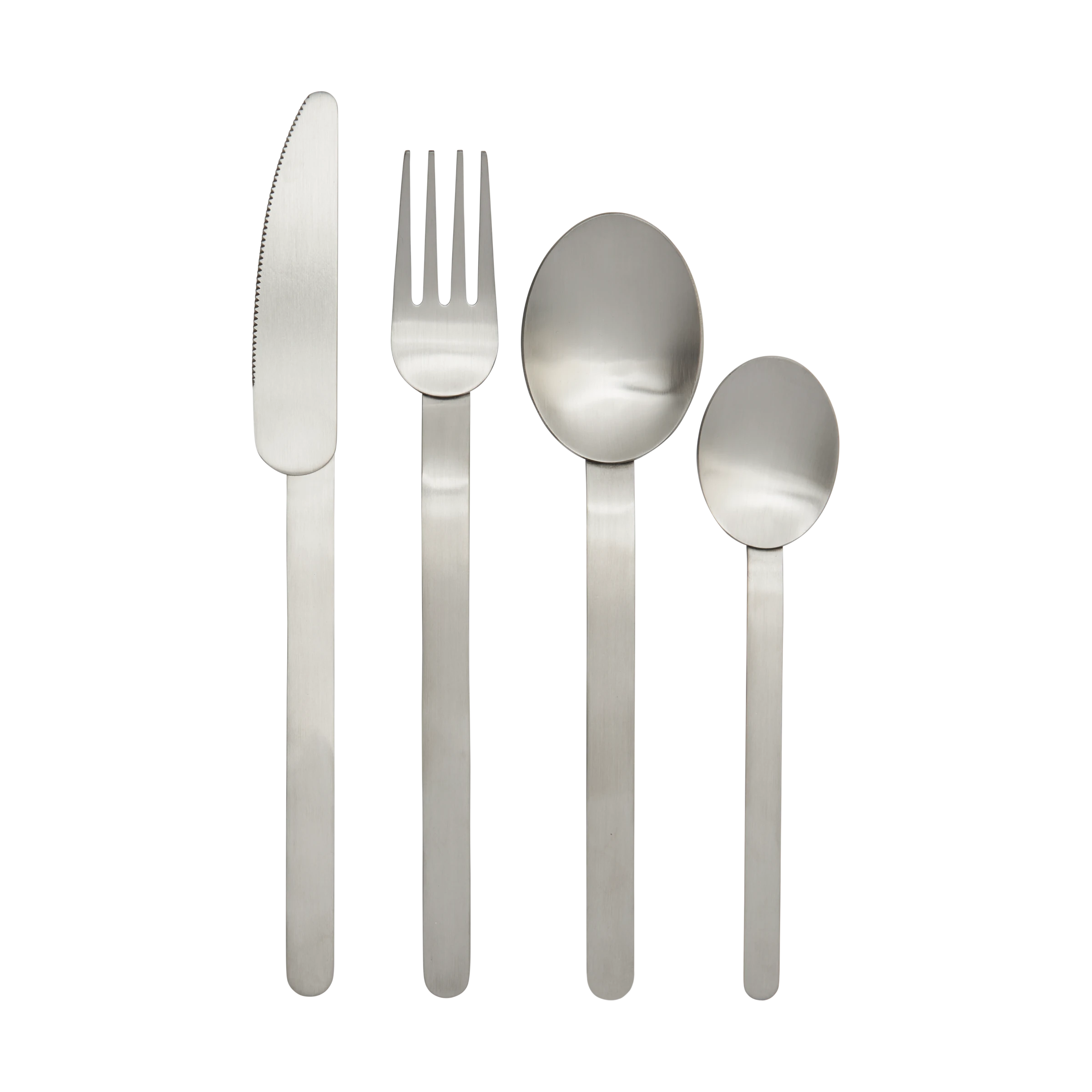 Ferm Living Brushed Stainless Steel Stelo Cutlery - Set of 4