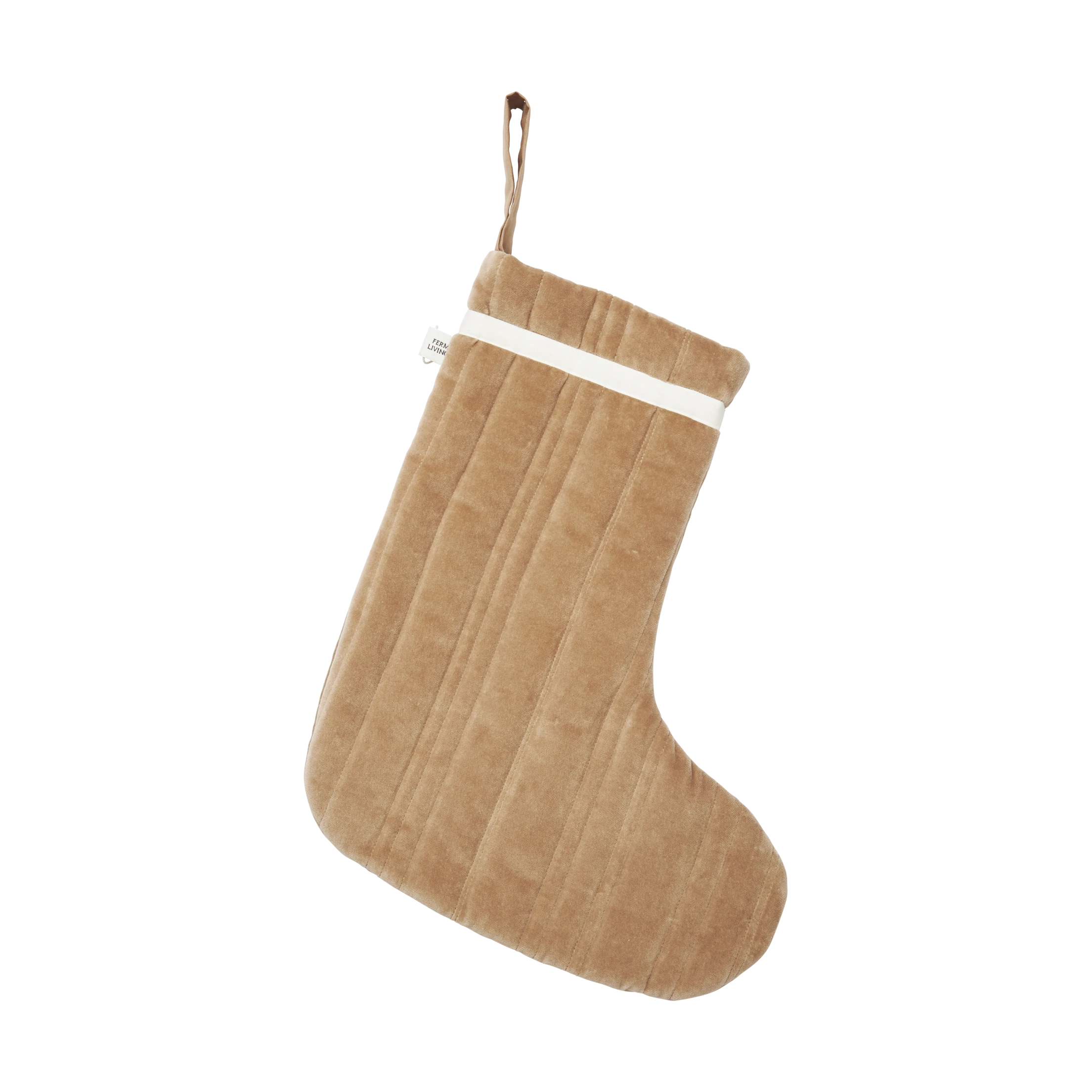 Ferm Living Velvet Vari Quilted Christmas Stocking in Various Colours - Lifestory