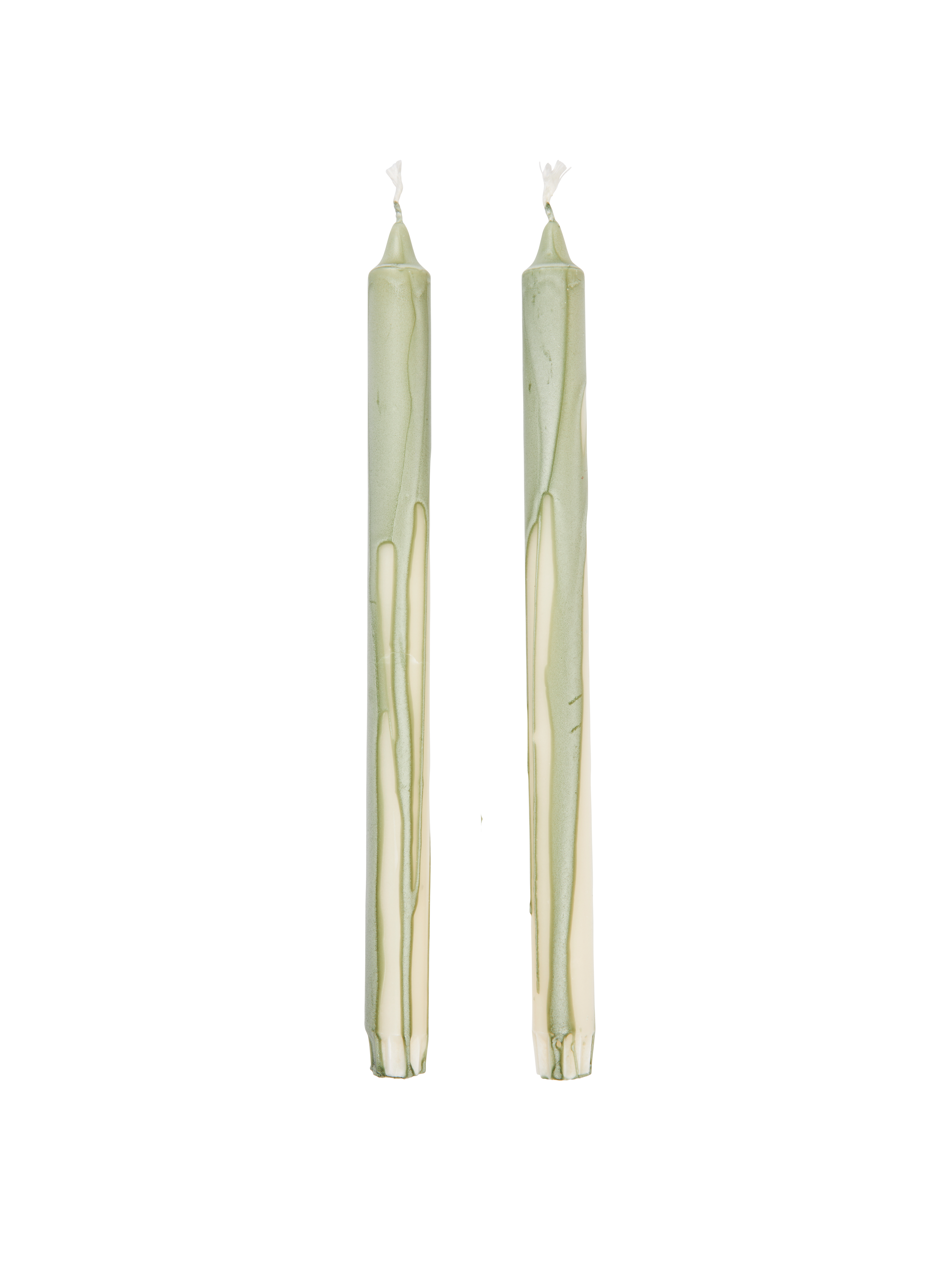 Ferm Living Dryp Candle Set of 2 in Tea Green - Lifestory