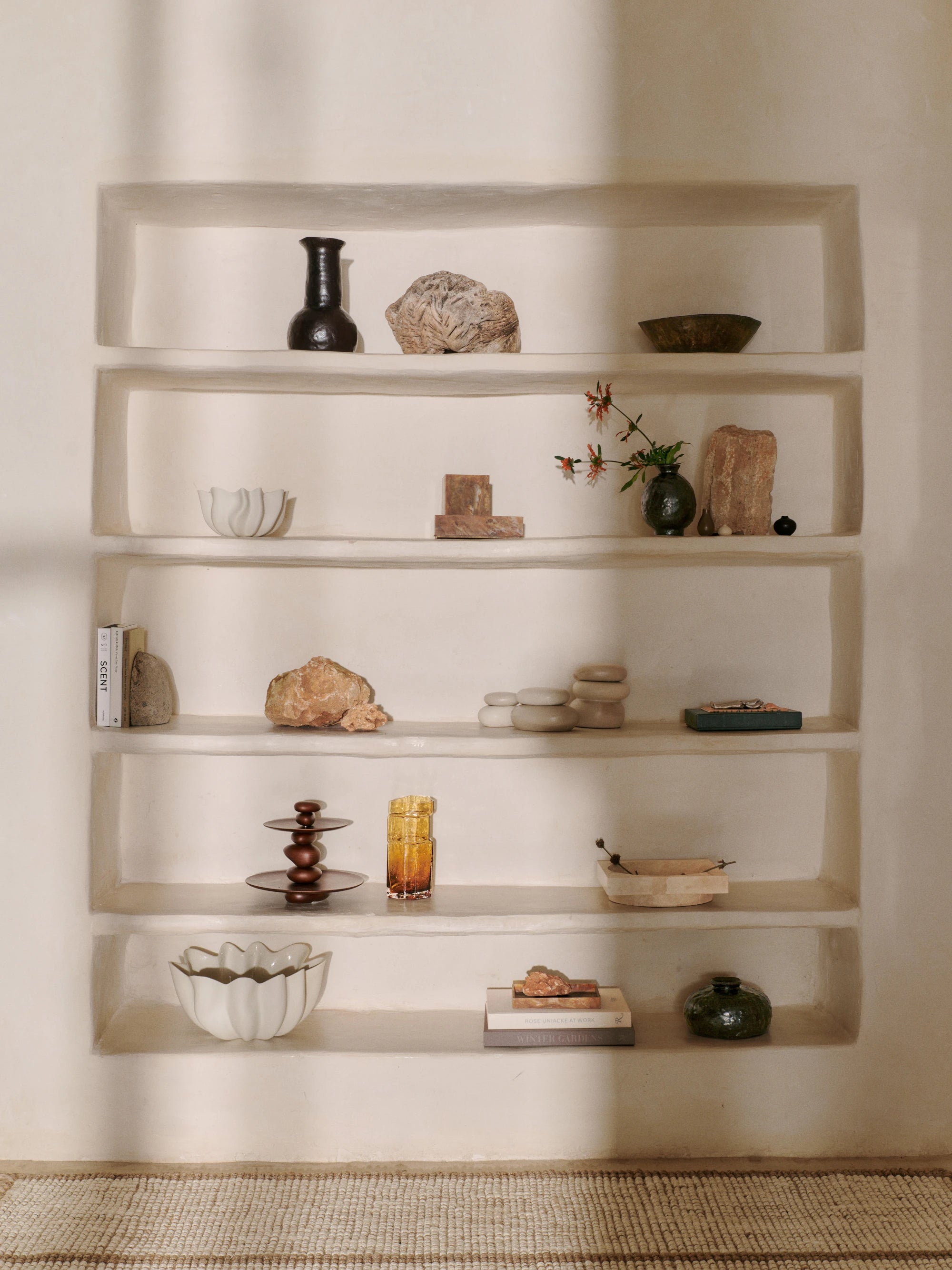 Ferm Living 22cm Nium Bowl in Off-white Unglazed Stoneware - Lifestory