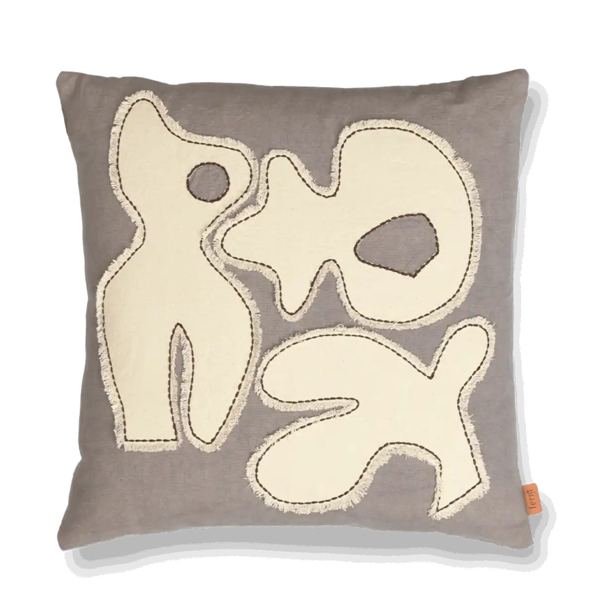 Figure Cushion | 50 x 50 | Off White & Grey Blue | by ferm Living - Lifestory