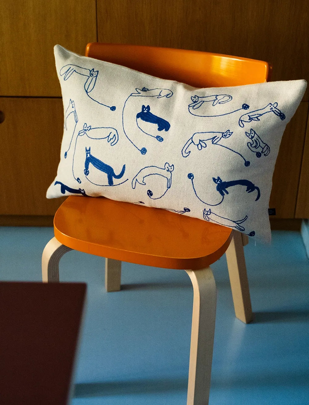 Fine Little Day 'Giro' Embroidered Rectangular Cushion - Optional Inner