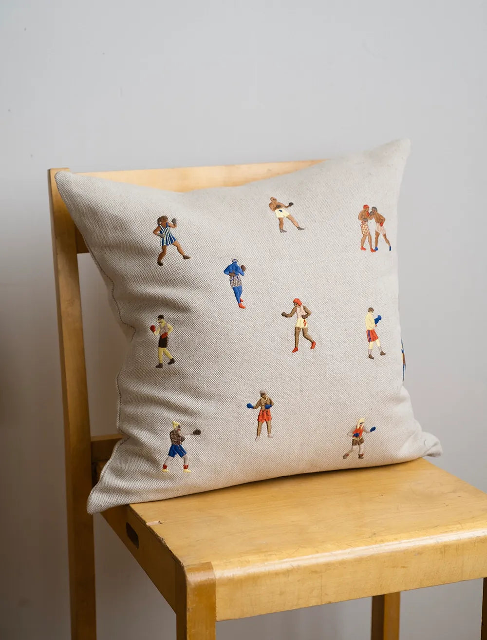 Fine Little Day 'Boxers' Embroidered Square Cushion Cover - Optional Inner - Lifestory