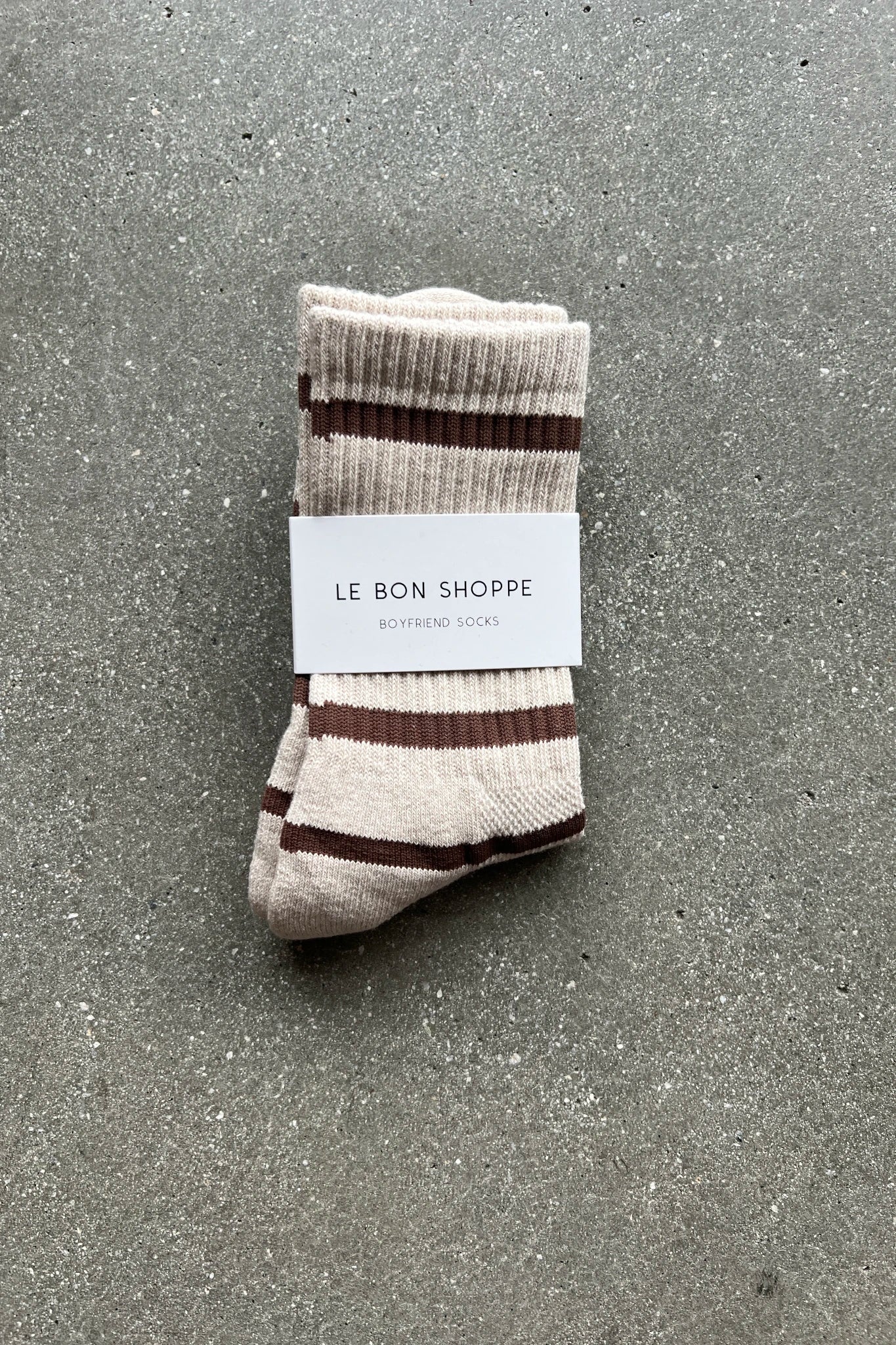 Boyfriend Socks | Flax Stripe | by Le Bon Shoppe - Lifestory