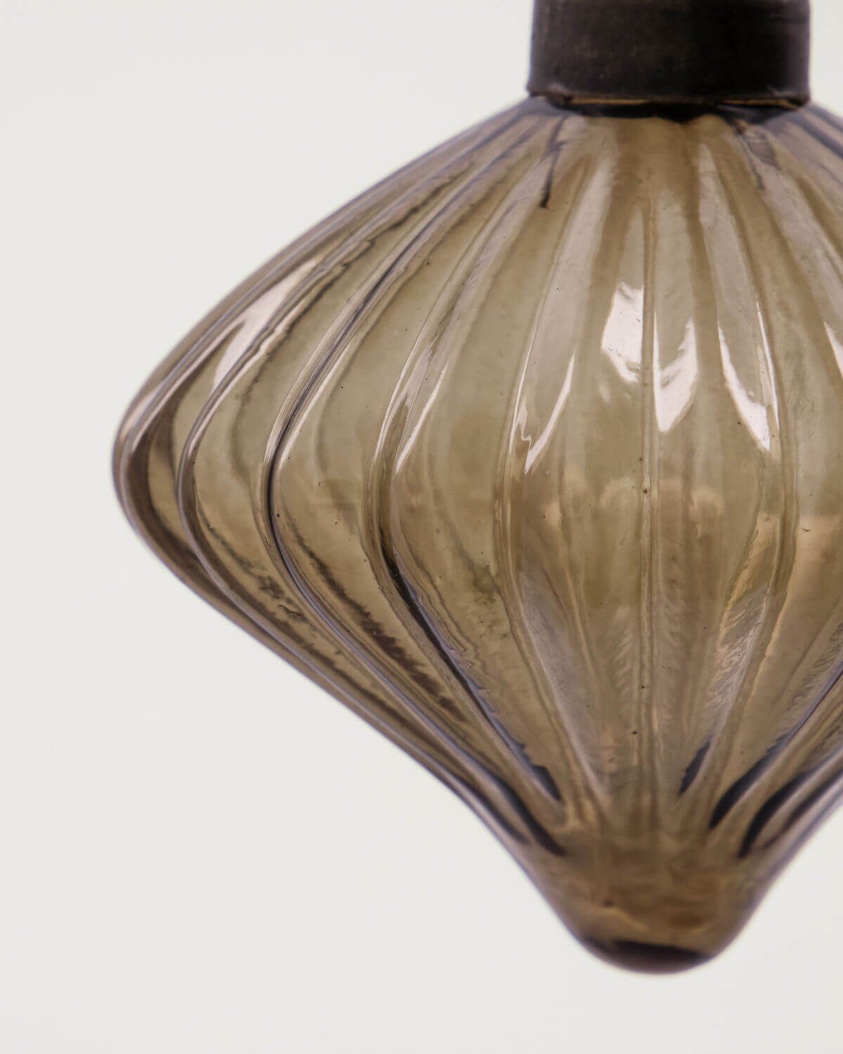 Fluted Ornament - Pair | Amber | Glass | by House Doctor - Lifestory