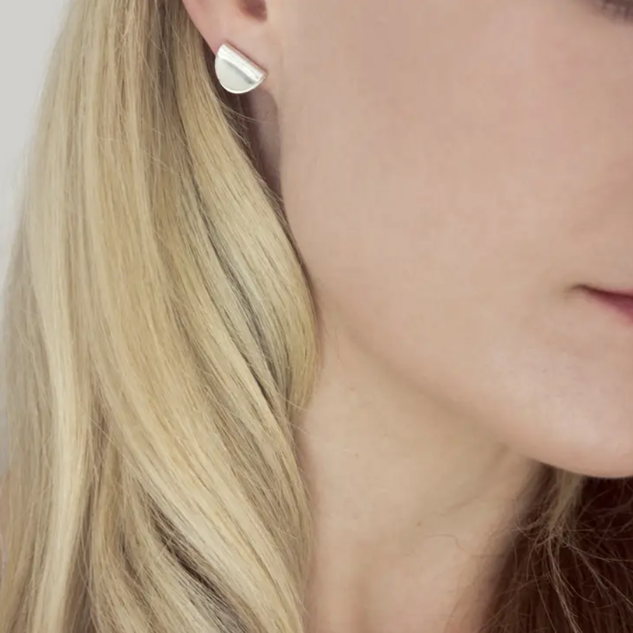 Folded Studs | 100% Recycled Silver | by Fawn & Rose - Lifestory