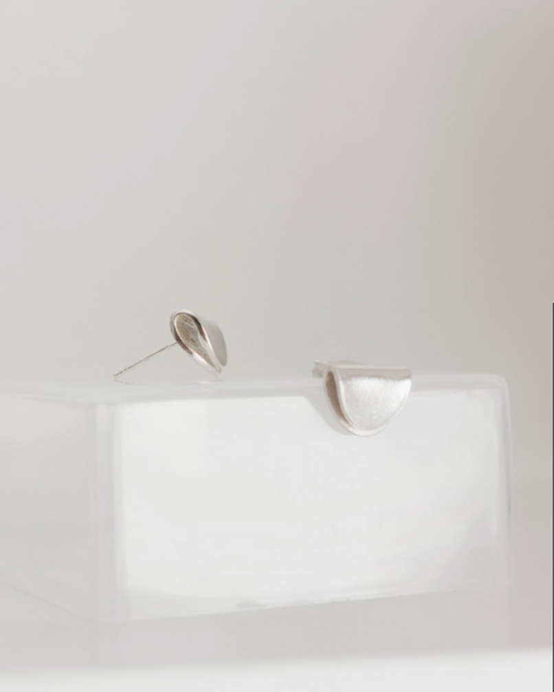 Folded Studs | 100% Recycled Silver | by Fawn & Rose - Lifestory