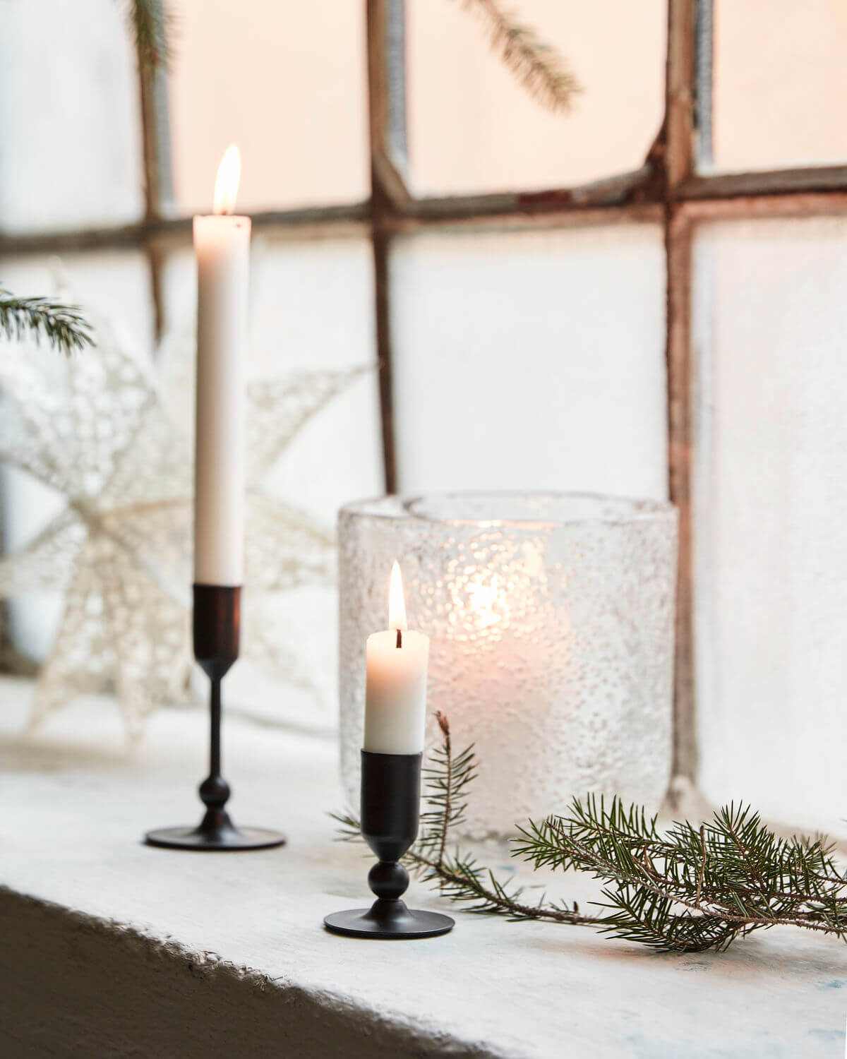 Folk Candle Holder | 7cm | Black | by House Doctor - Lifestory