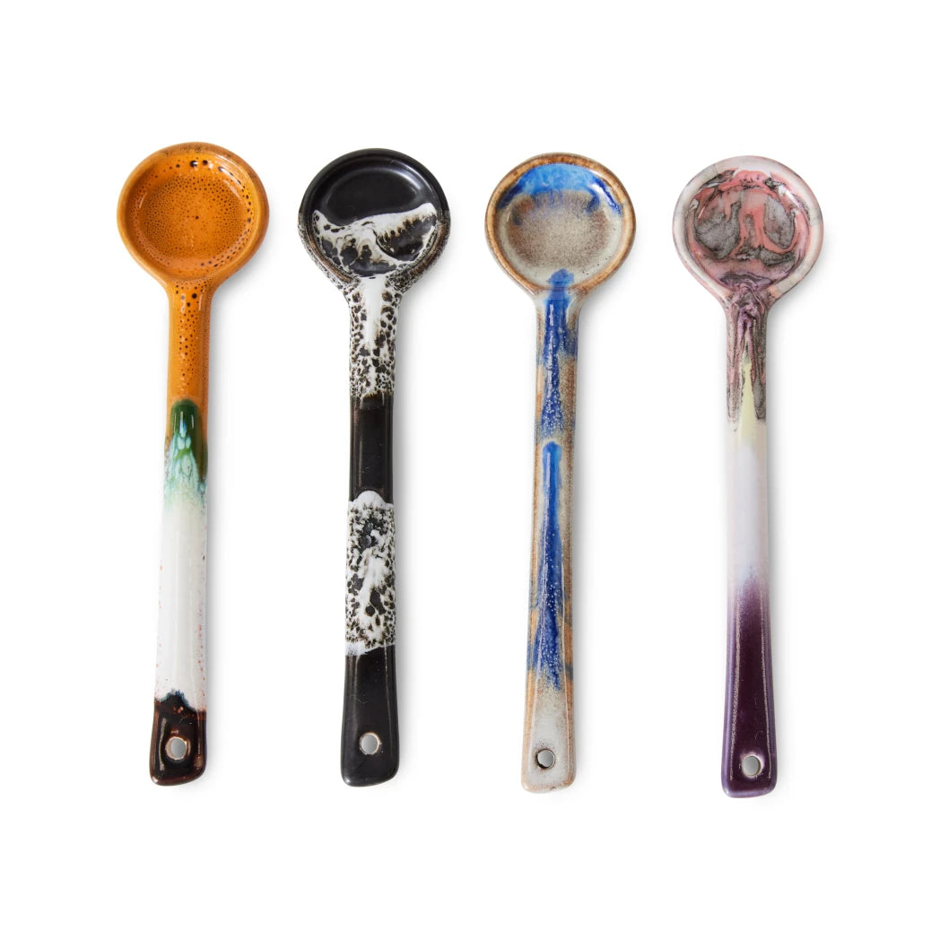 Set of 4 Force Ceramic Spoons by HKLIVING - Lifestory