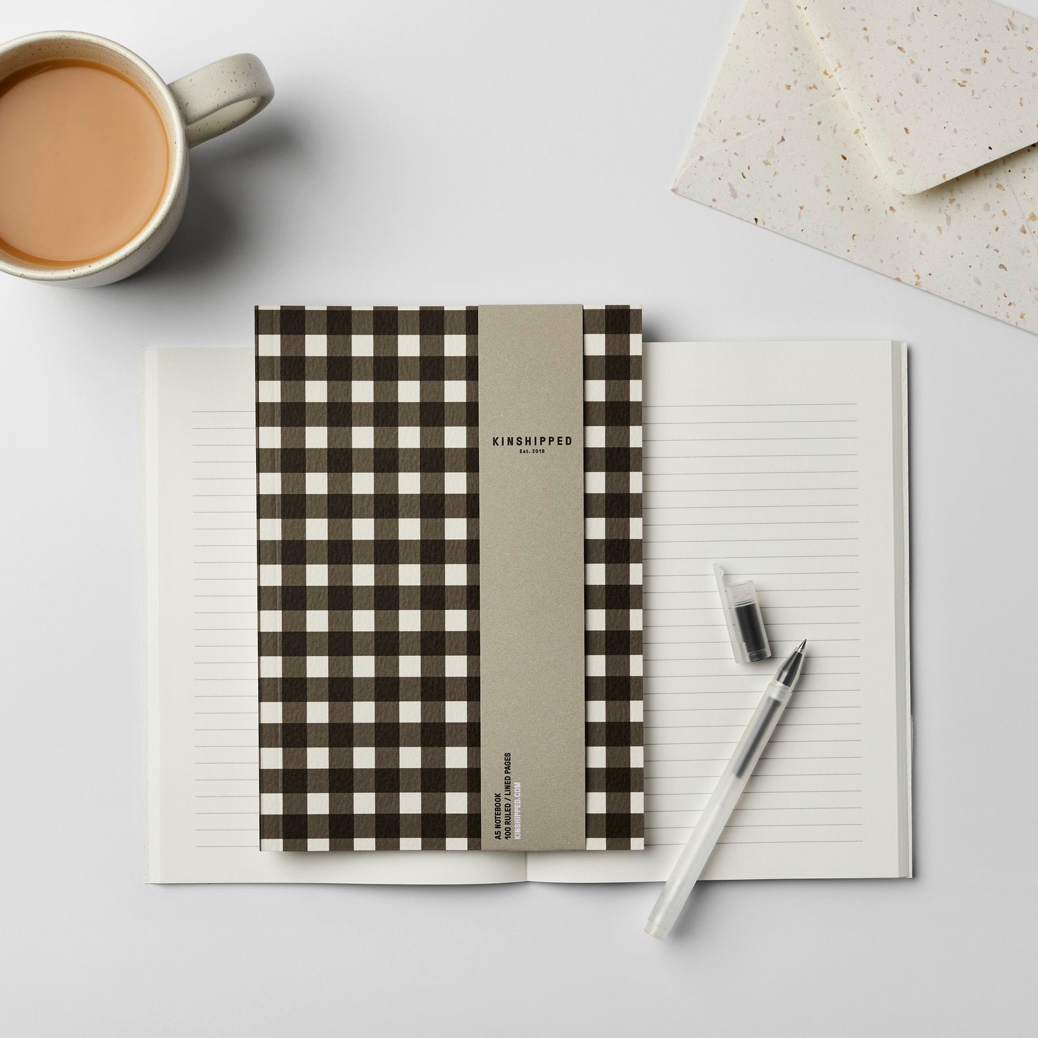 Gingham Notebook - A5 | Ruled | by Kinshipped - Lifestory