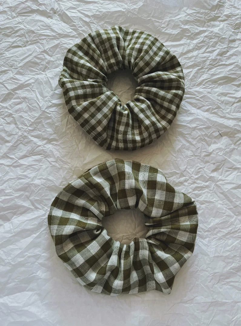 Walker Home Gingham Cotton Scrunchies - 2 Pack - Lifestory
