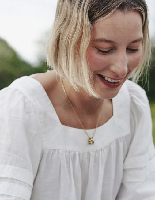 Fluid Pendant Necklace - Water Resistant Gold Plating by Nordic Muse - Lifestory