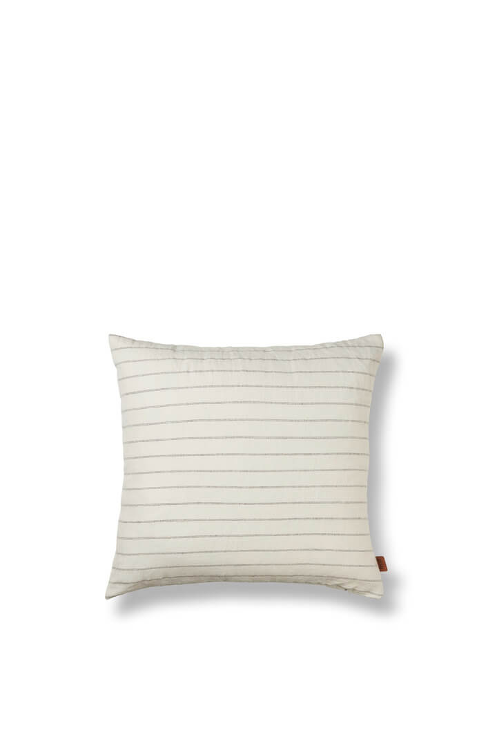 Grand Cushion | Off White & Chocolate Stripe | Linen Cotton | by ferm Living - Lifestory - ferm LIVING