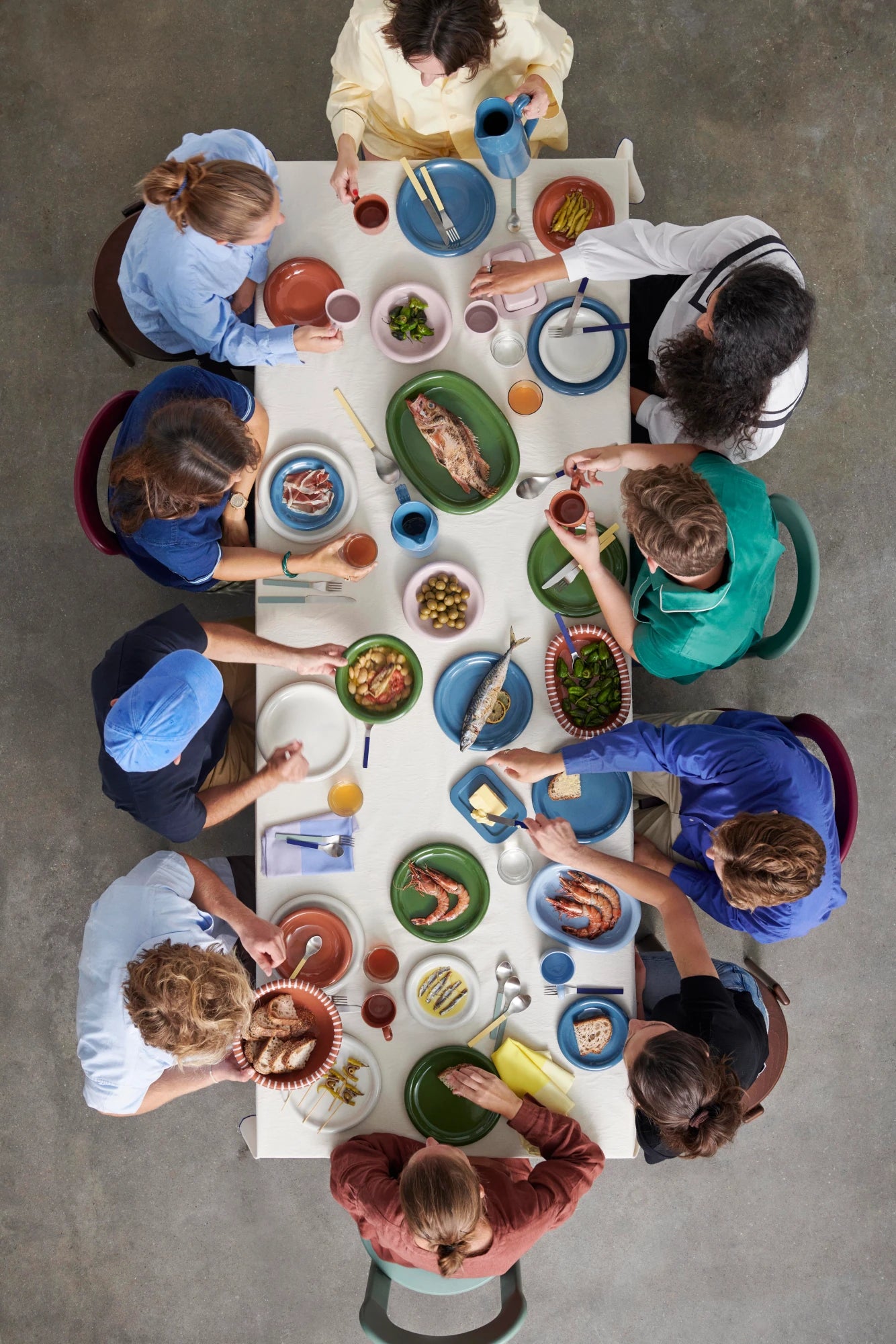HAY Barro Salad Bowl Large in Pistachio Glazed Terracotta - Lifestory