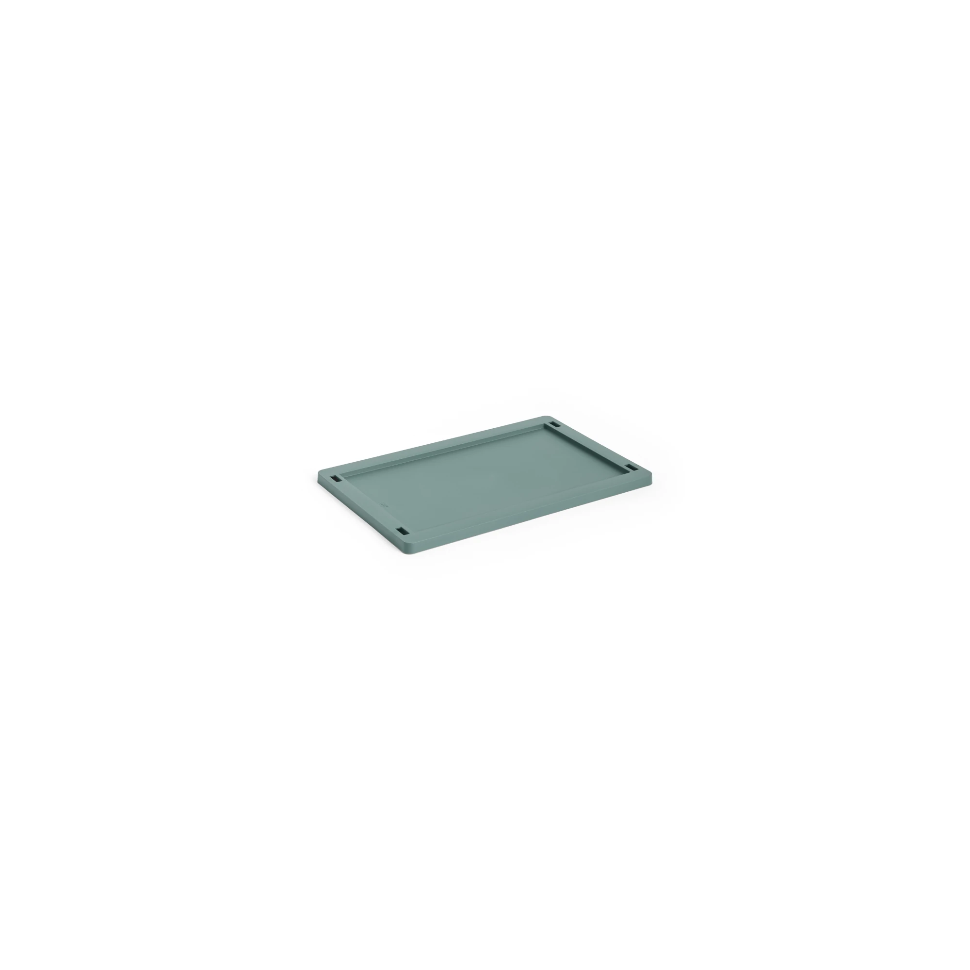 HAY Small Colour Crate Lid | 100% Recycled Plastic in dark green