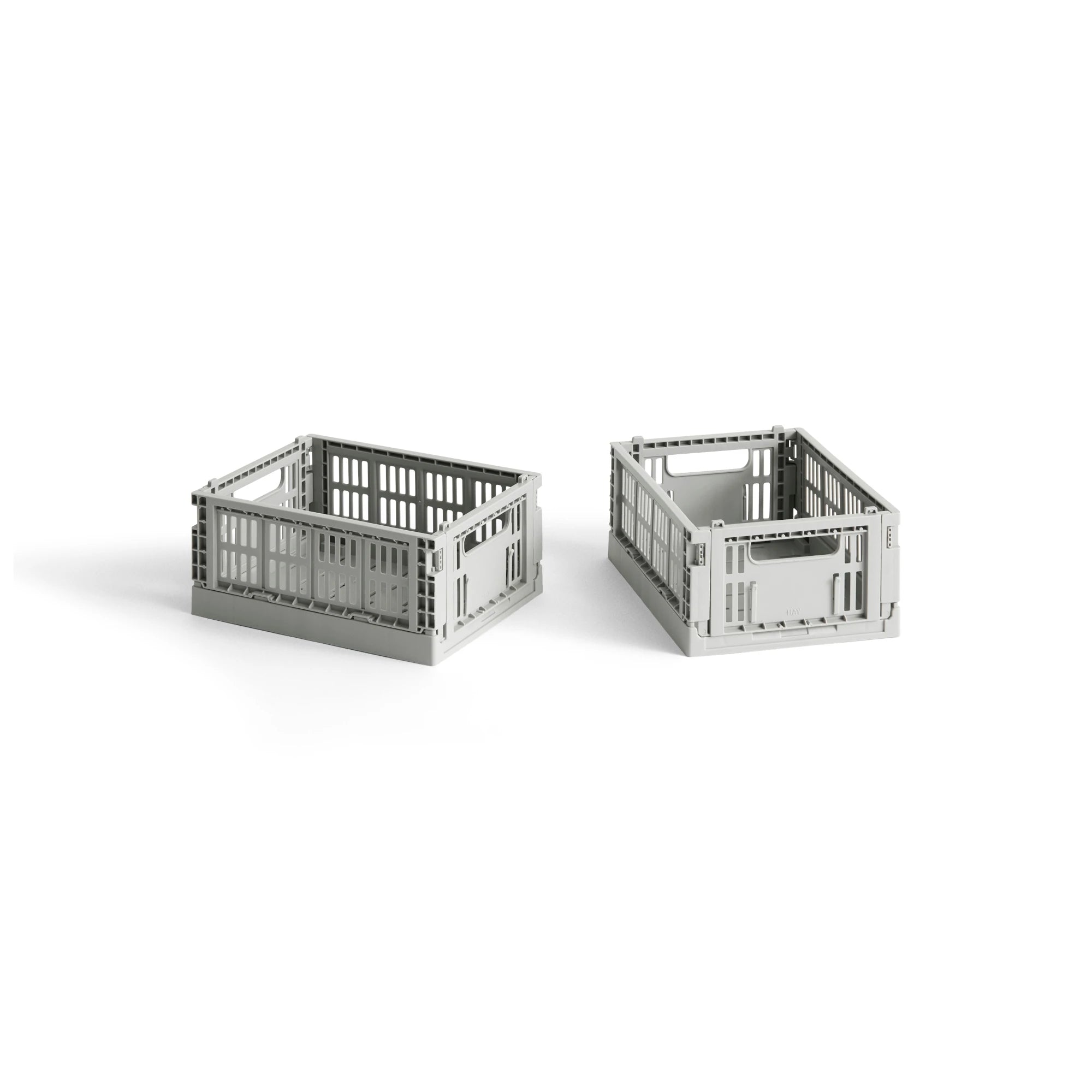HAY Mini Set of 2 Colour Crates - Collapsible | 100% Recycled Plastic - Lifestory
