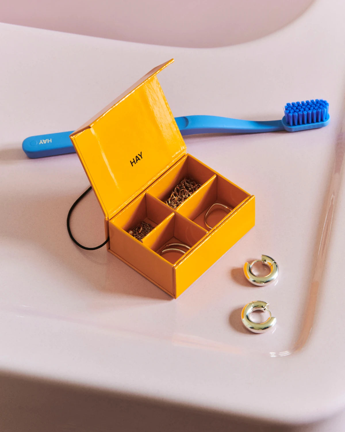 HAY Colour Storage Extra Small Travel Jewellery Box in Egg Yolk | Lifestory