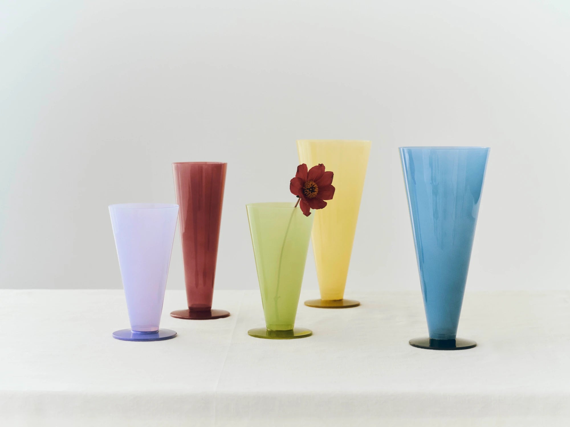 HAY Conical Vase Small in Soda Glass - Lifestory