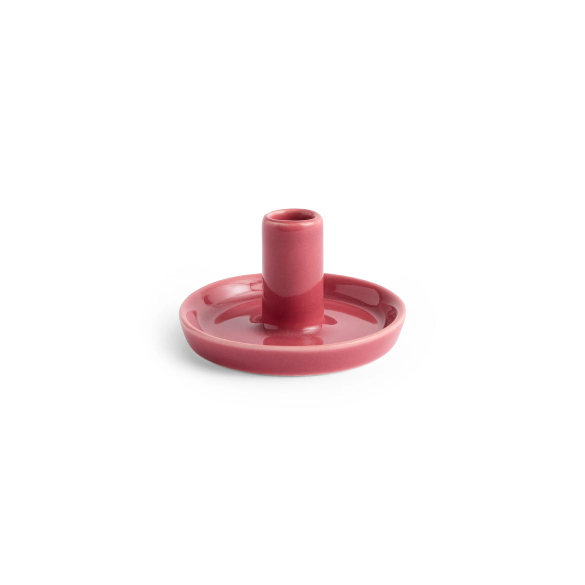 HAY Disc Candleholder Extra Small Slim in Berry Pink