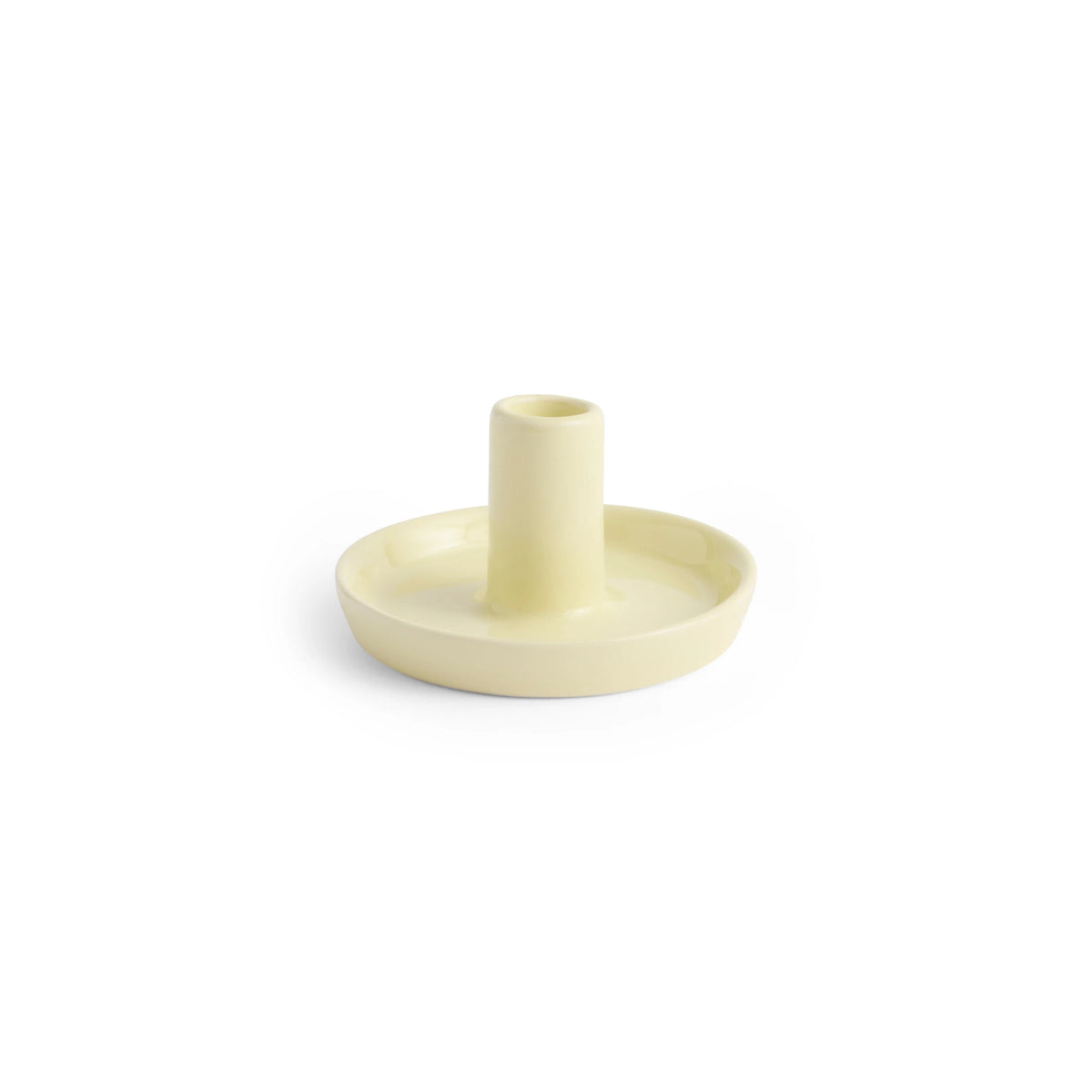 HAY Disc Candleholder Extra Small Slim in Lime White
