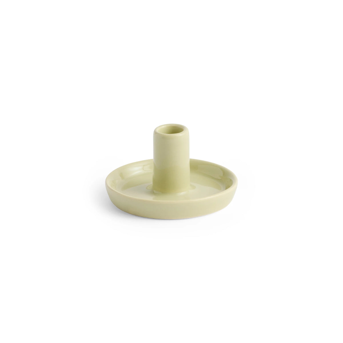 HAY Disc Candleholder Extra Small Slim in Soft Pistachio