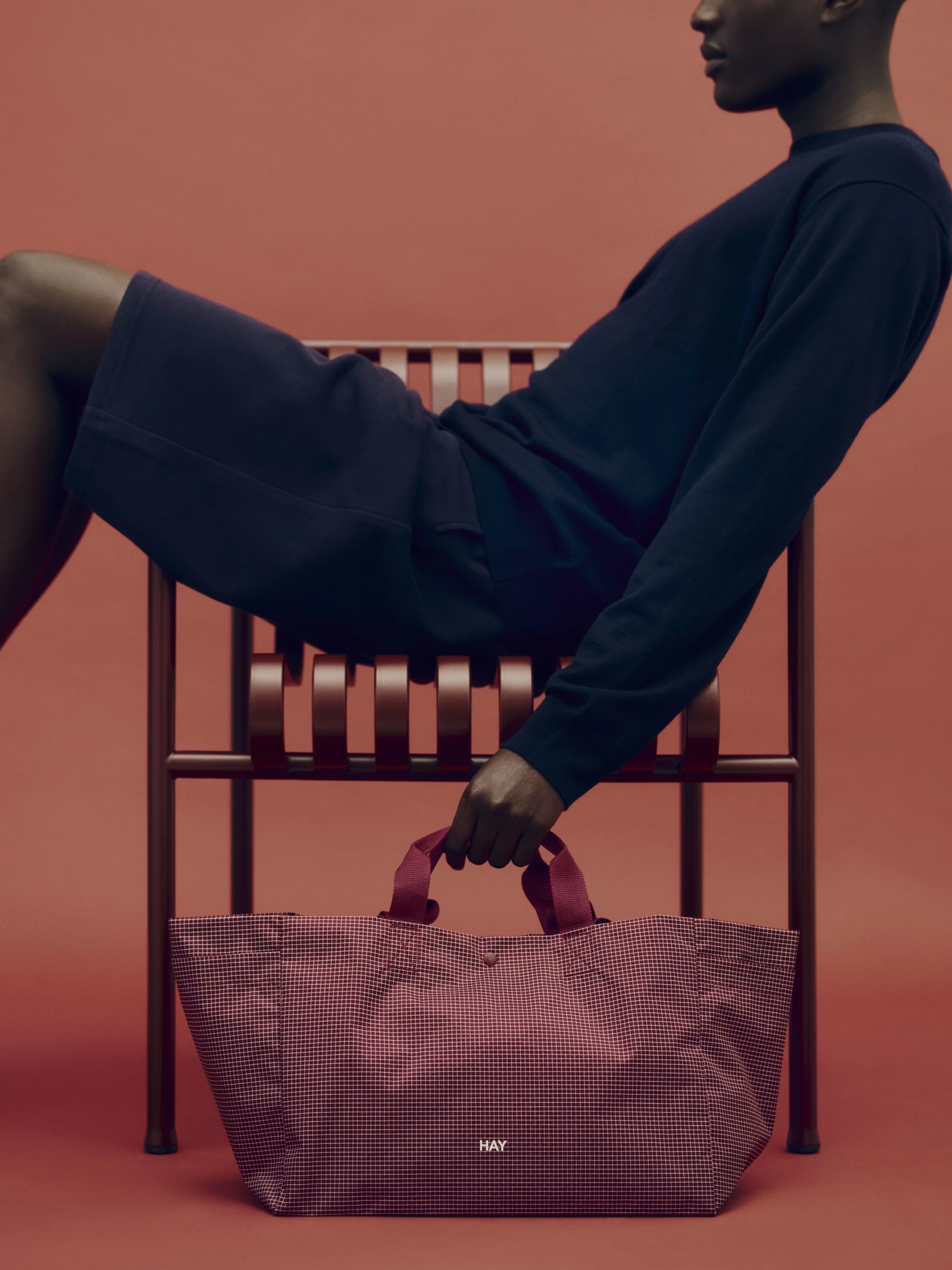 HAY Grid Weekend Bag Medium - Water Repellent with Popper - Lifestory