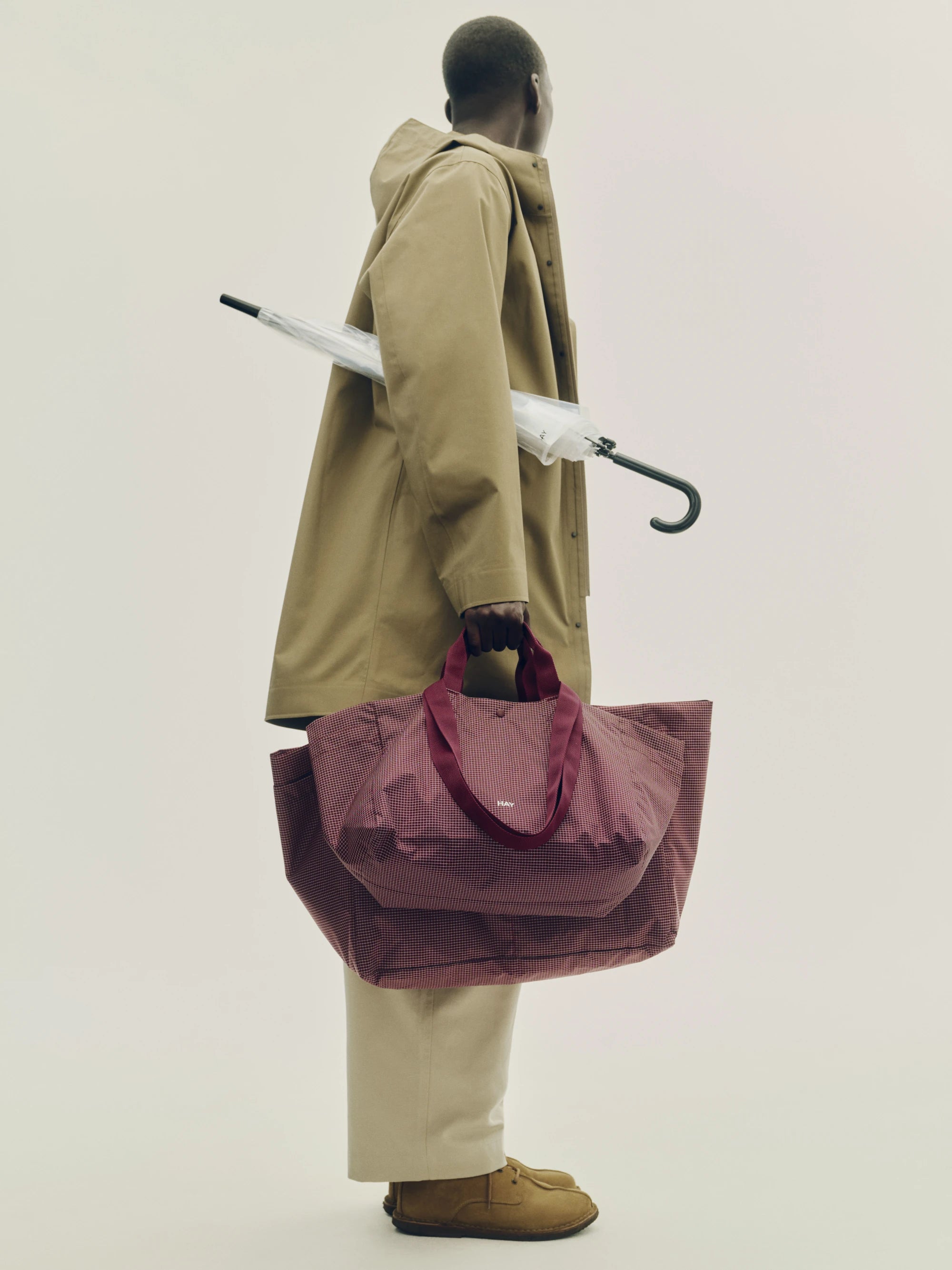 HAY Grid Weekend Bag Medium - Water Repellent with Popper - Lifestory