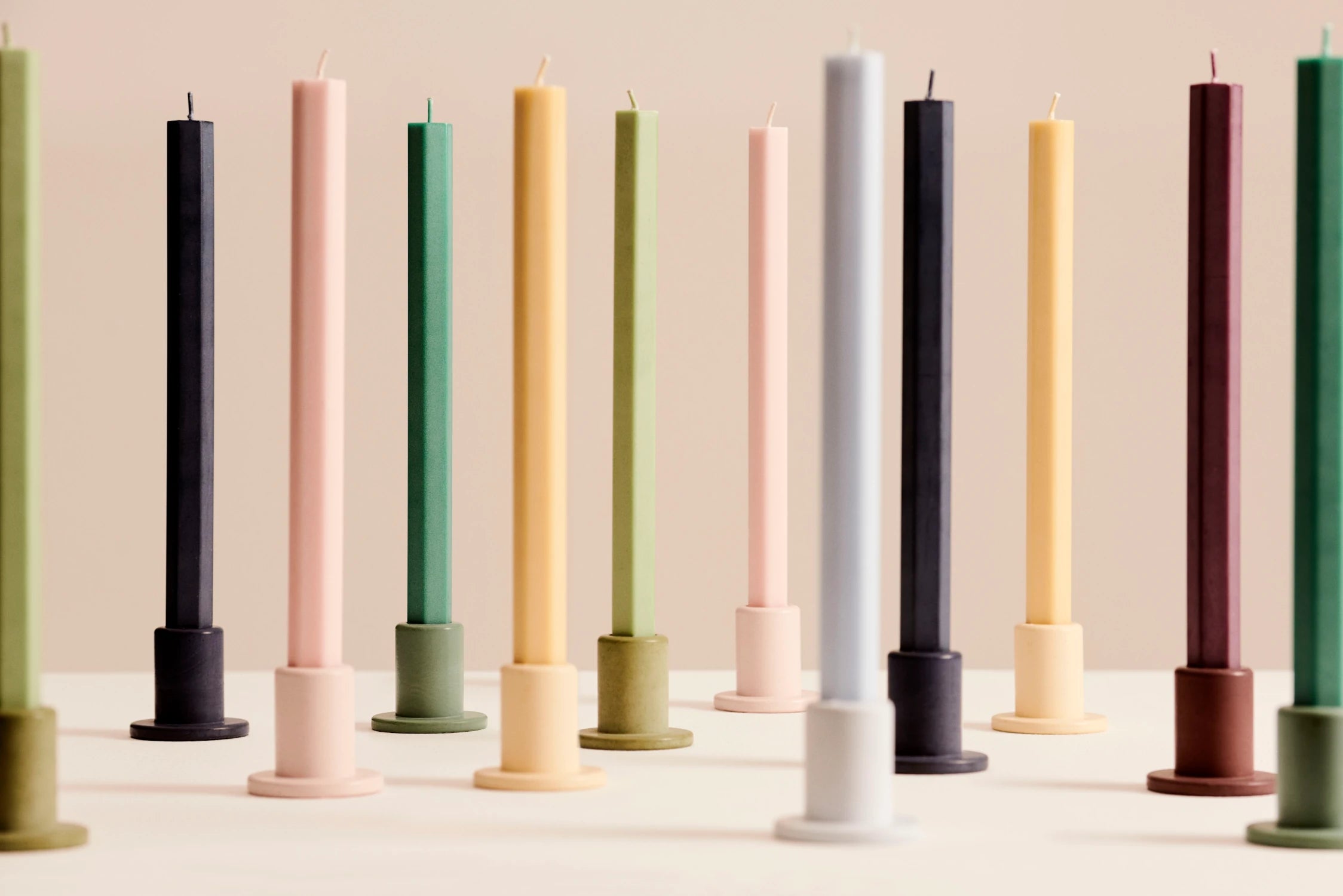 HAY Set of 4 Hexagon Candles | Lifestory