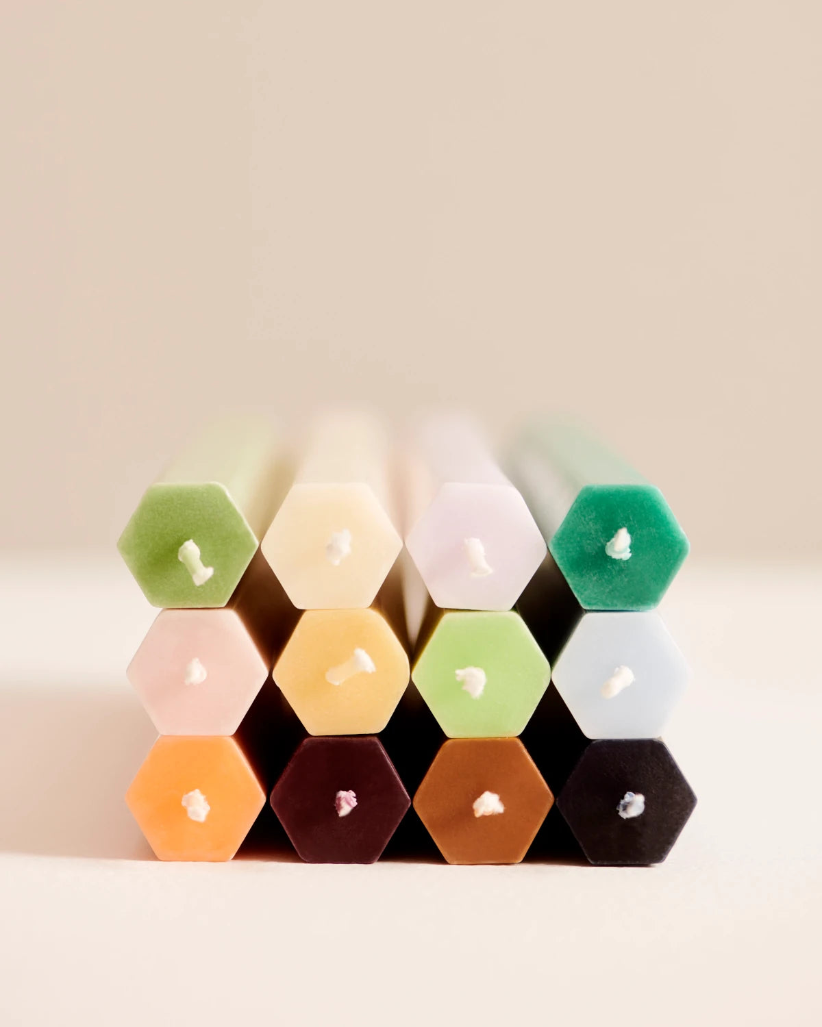 HAY Set of 4 Hexagon Candles | Lifestory