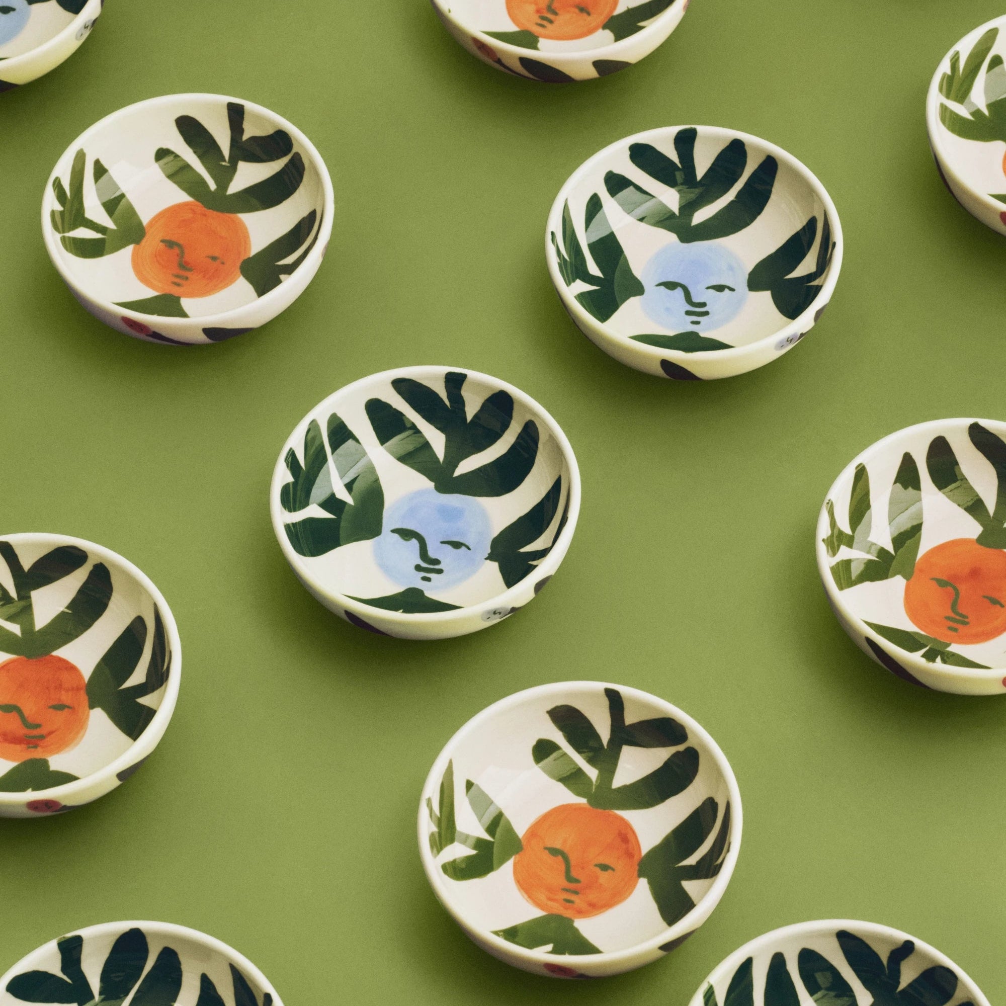 HAY x Emma Kohlmann - La Pittura Ø12cm Bowl in Pomelo Face Vine Design or Moon Face Vine