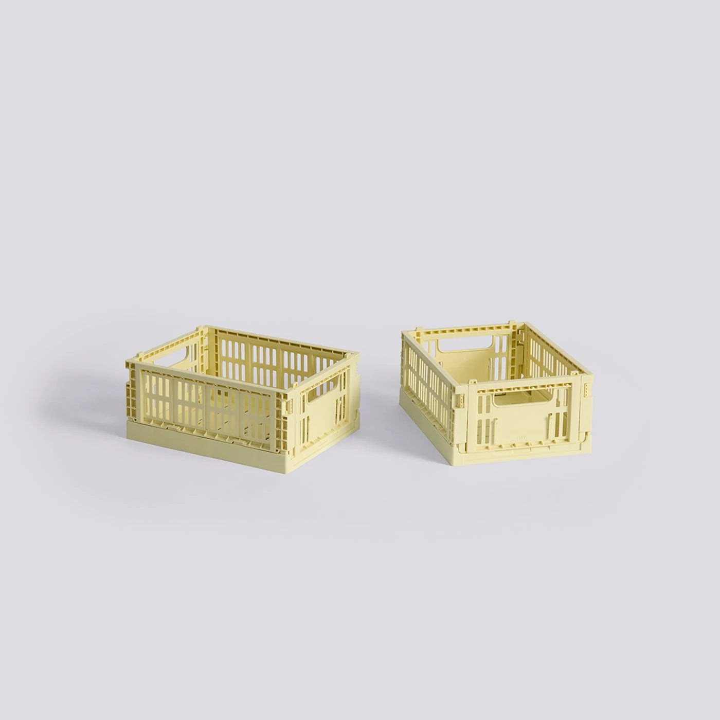HAY Mini Set of 2 Colour Crates - Collapsible | 100% Recycled Plastic - Lifestory