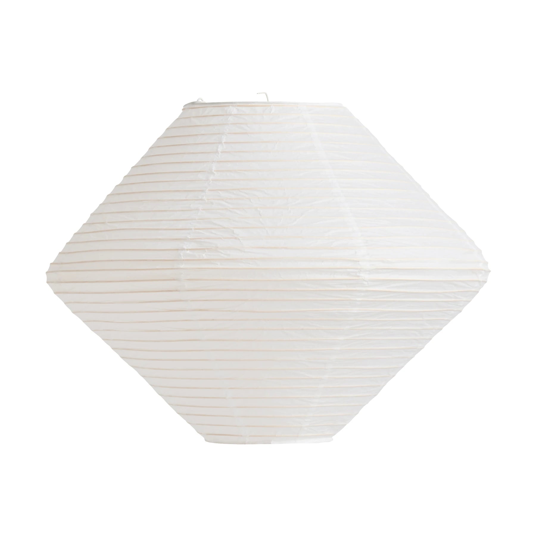 White diamond paper lampshade on a white background
