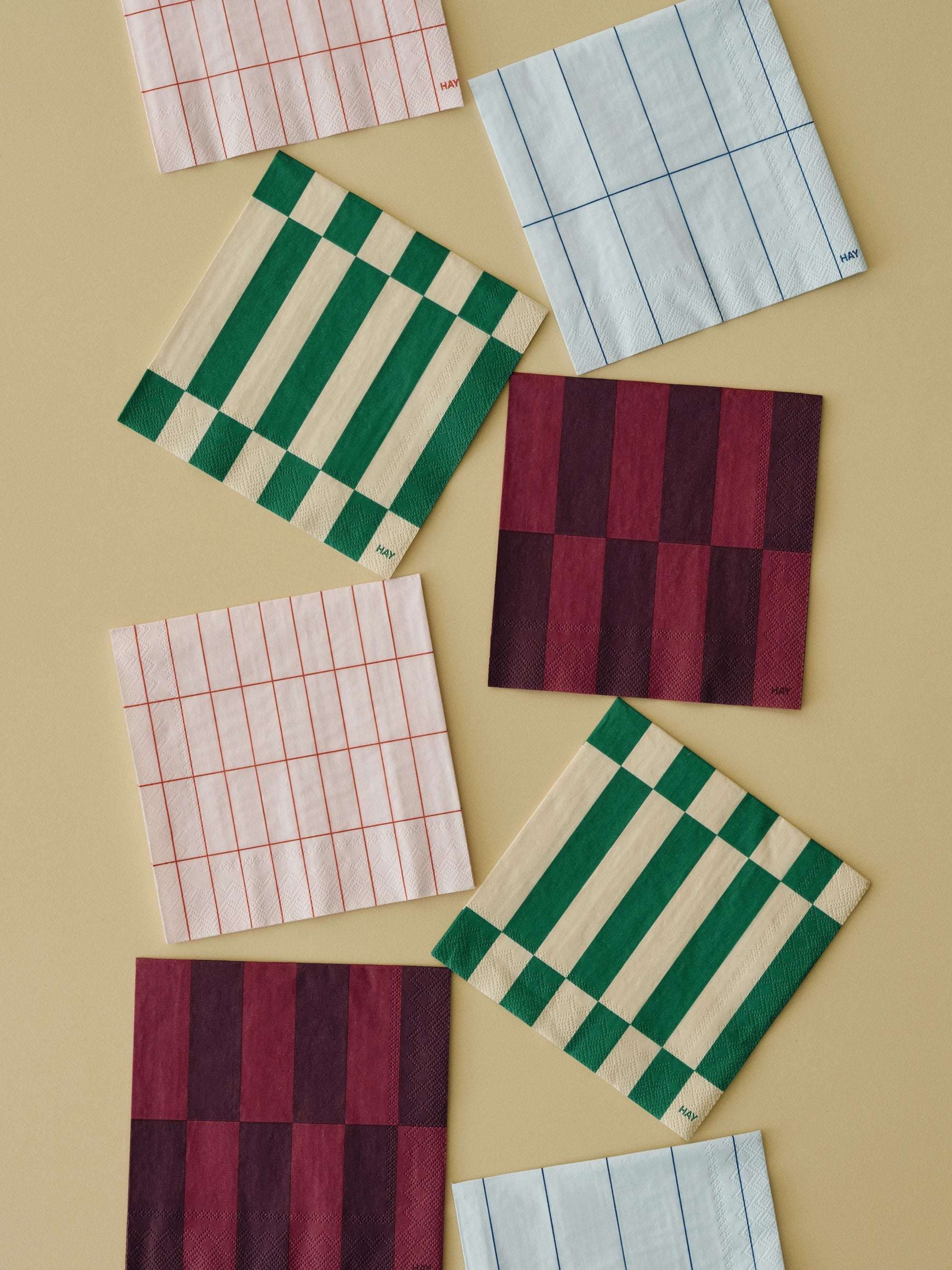 HAY Set of 20 Patterned Paper Cocktail Napkins - Lifestory