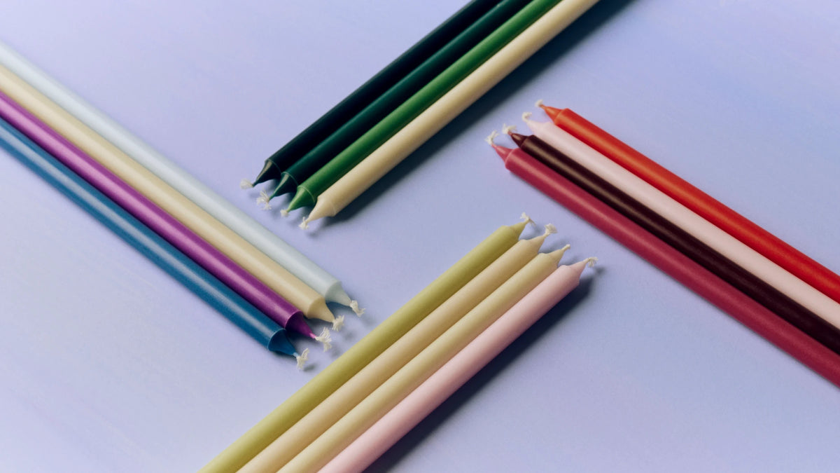 HAY Slim Candle set of 12, Multi-Coloured