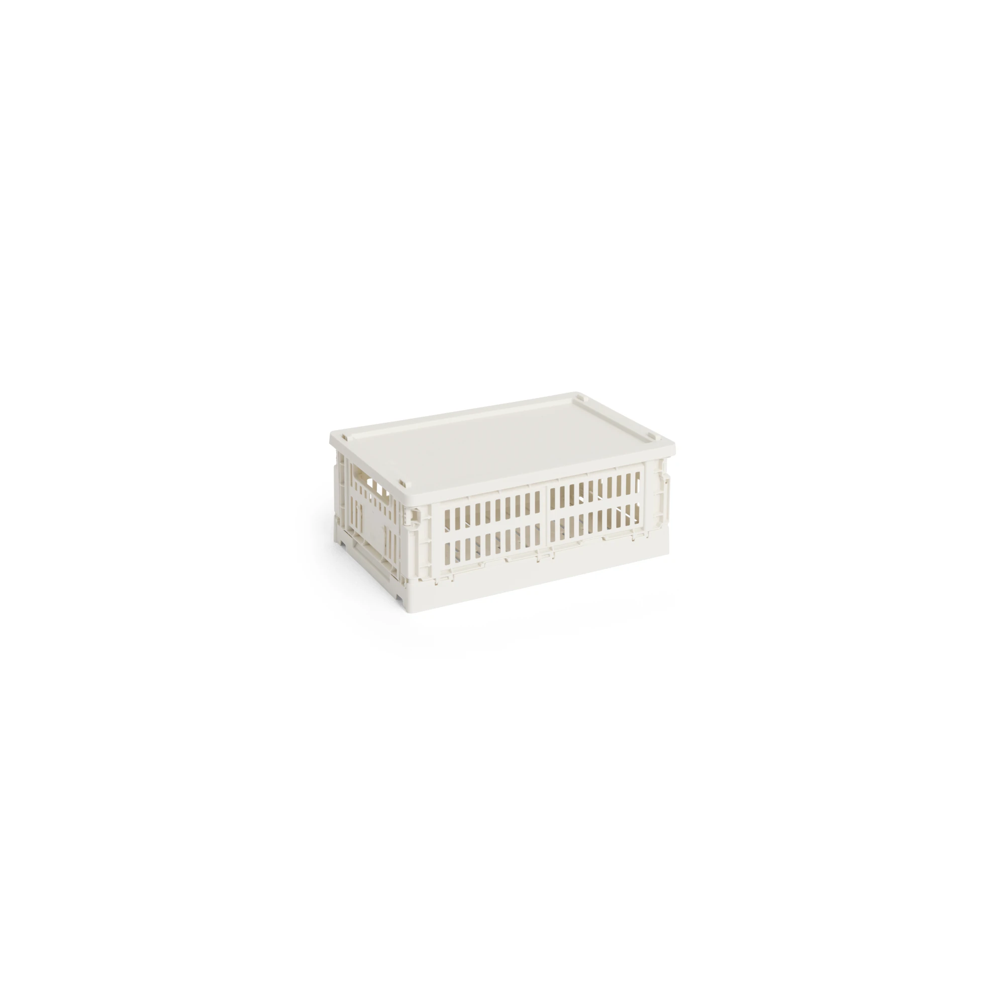 HAY Small Colour Crate Lid | 100% Recycled Plastic in off-white
