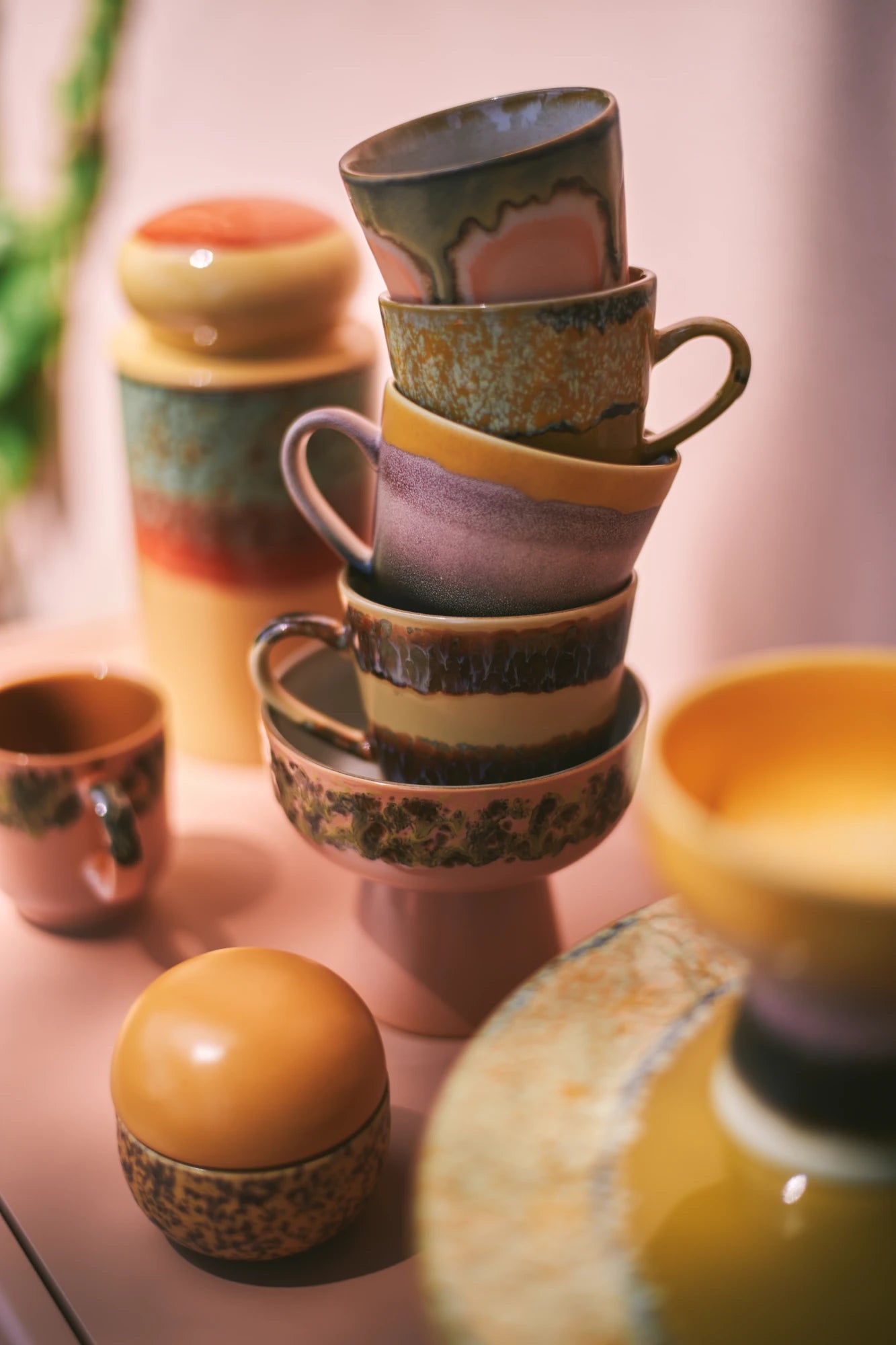 HKLIVING Set of 4 Cappuccino Mugs in 'Verve' or 'Vista' - Lifestory
