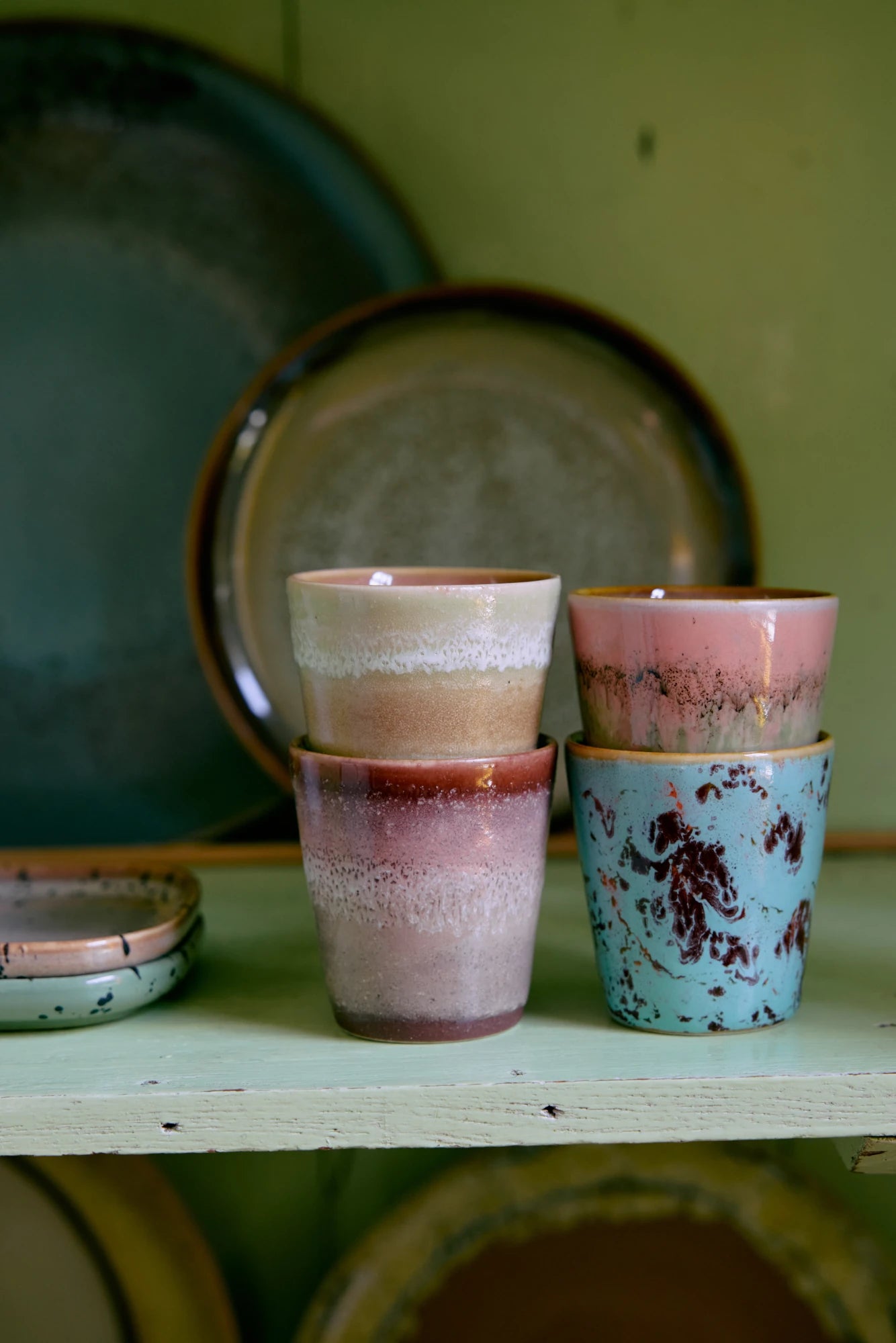 HKLIVING Set of 4 Ristretto Mugs in Various Colourways - Lifestory