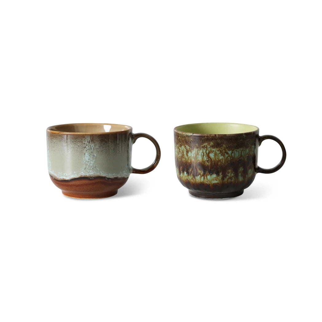 HKLIVING Set of 2 Tea Cups in Various Colourways