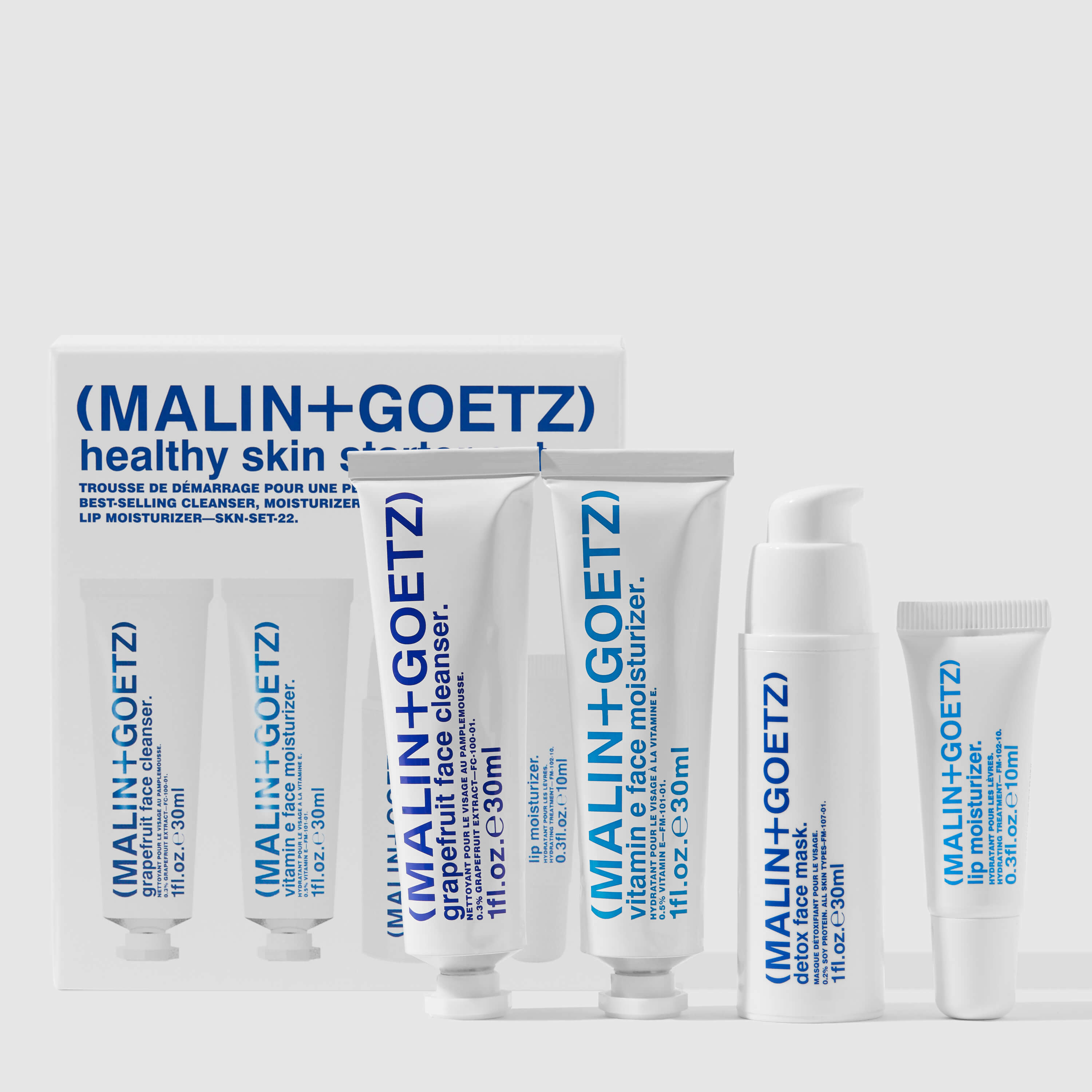 Healthy Skin Starter Set - 4 Minis | Face & Lips | by Malin+Goetz - Lifestory
