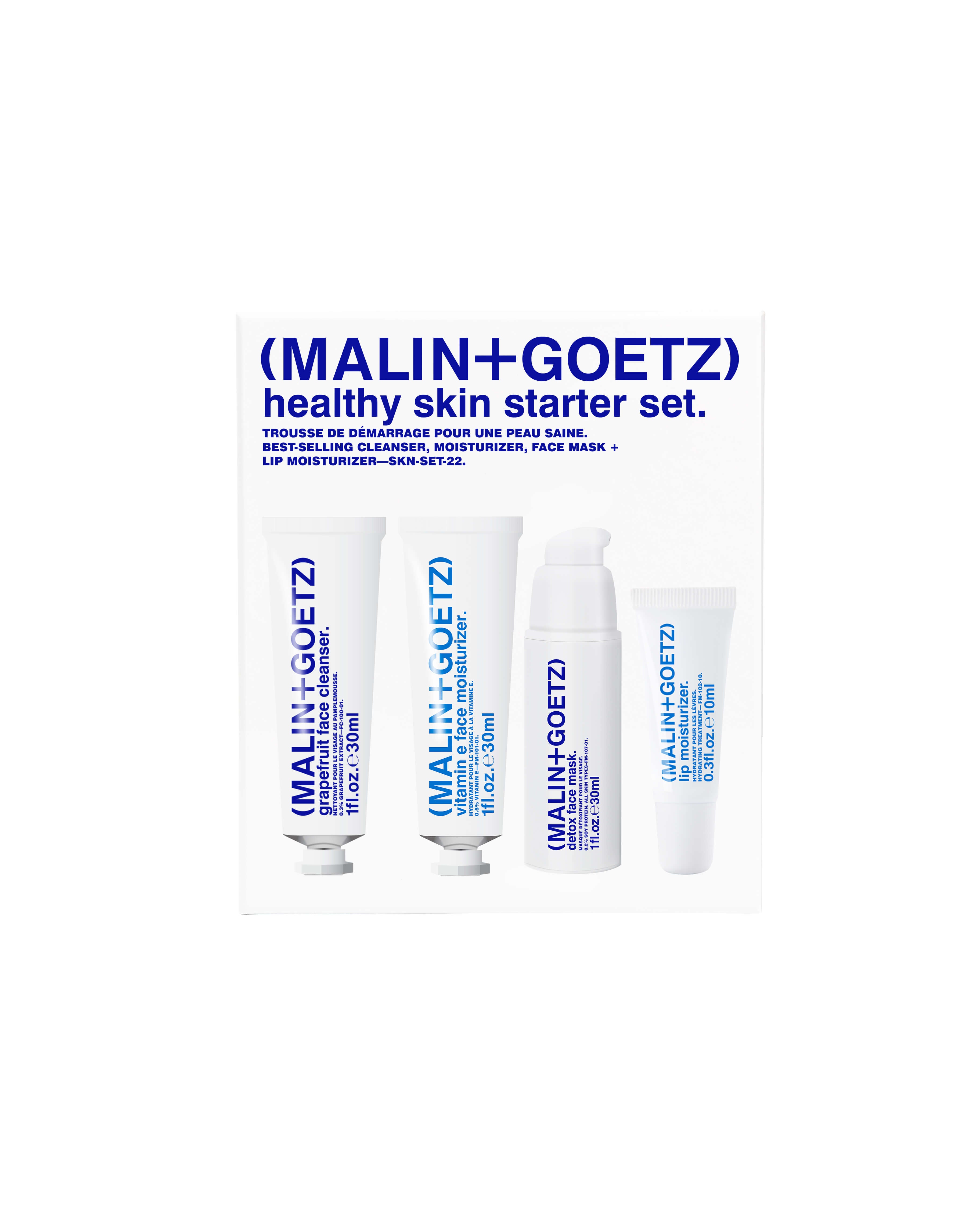 Healthy Skin Starter Set - 4 Minis | Face & Lips | by Malin+Goetz - Lifestory