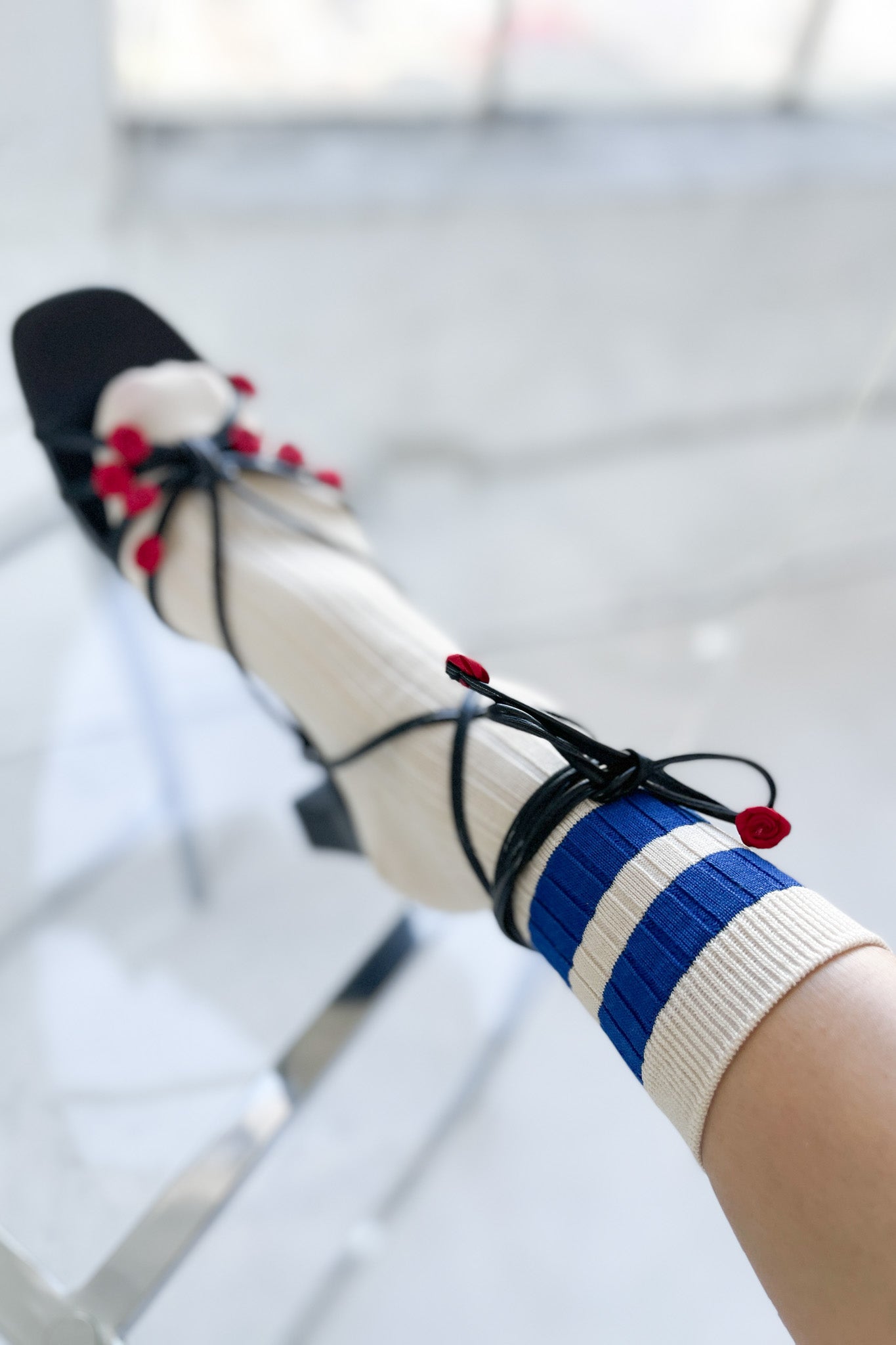 Her Socks - Varsity | Azure | by Le Bon Shoppe - Lifestory
