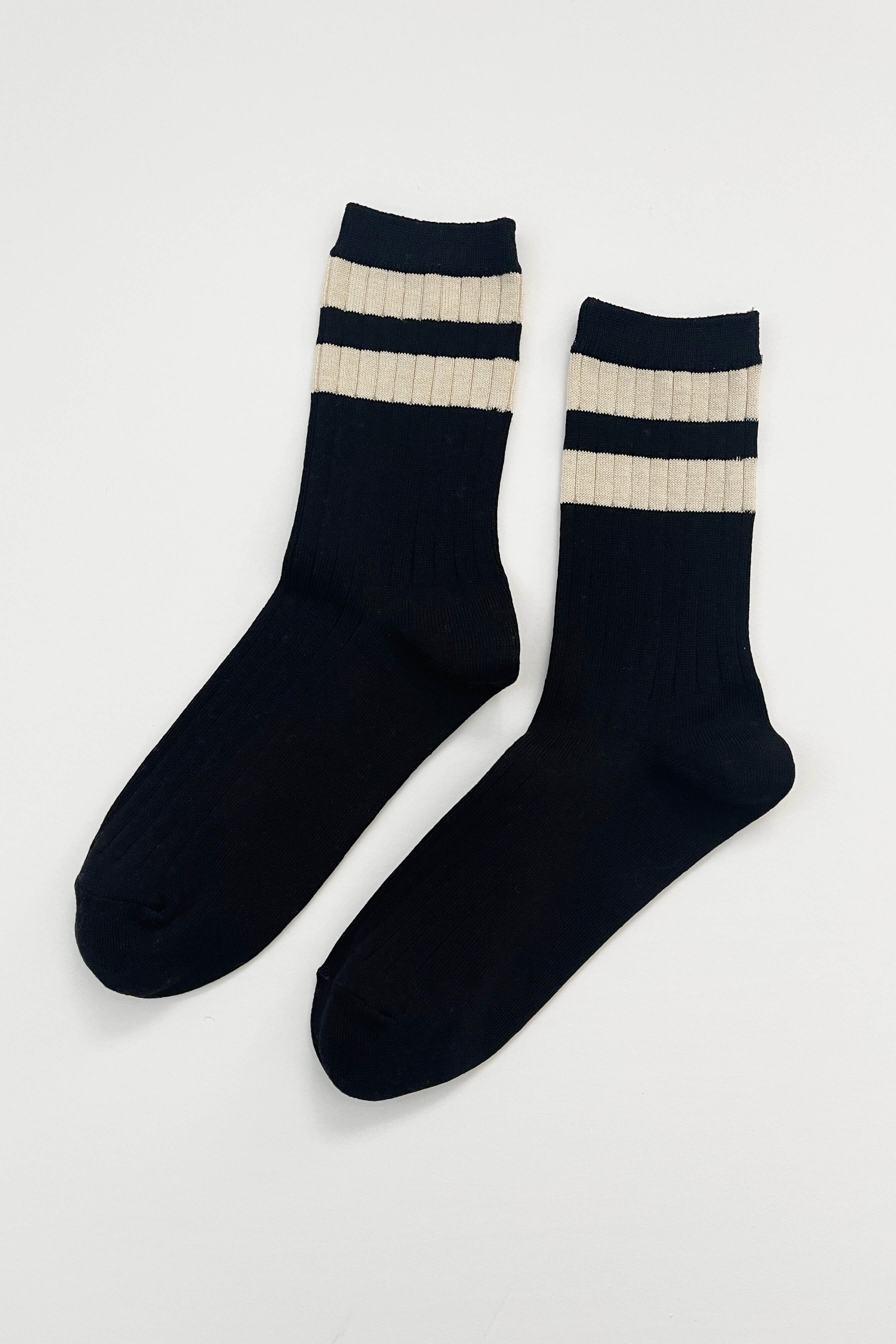 Her Socks - Varsity | Black | by Le Bon Shoppe - Lifestory