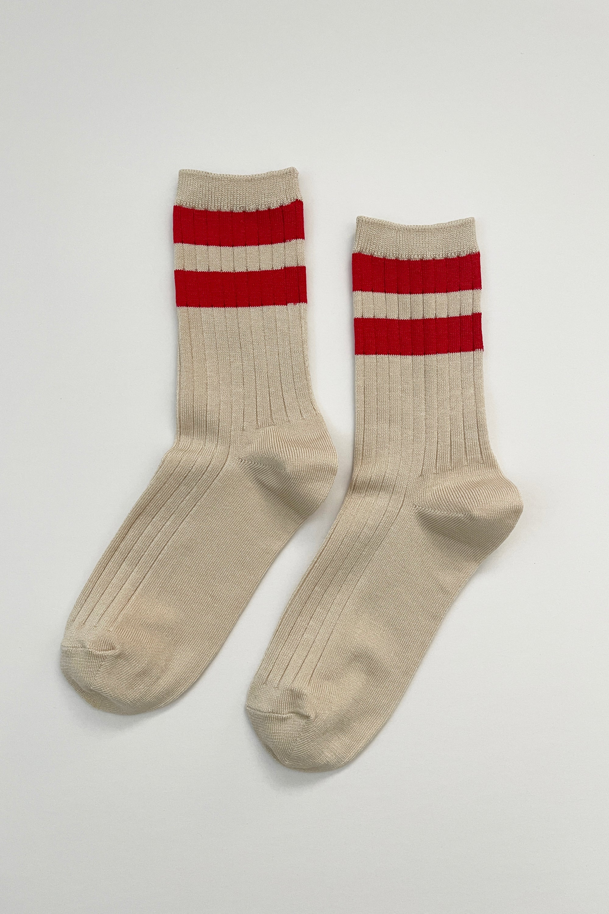 Her Socks - Varsity | Cream Red | by Le Bon Shoppe - Lifestory