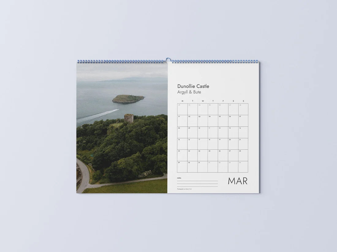 Hidden Scotland A3 2027 Wall Calendar